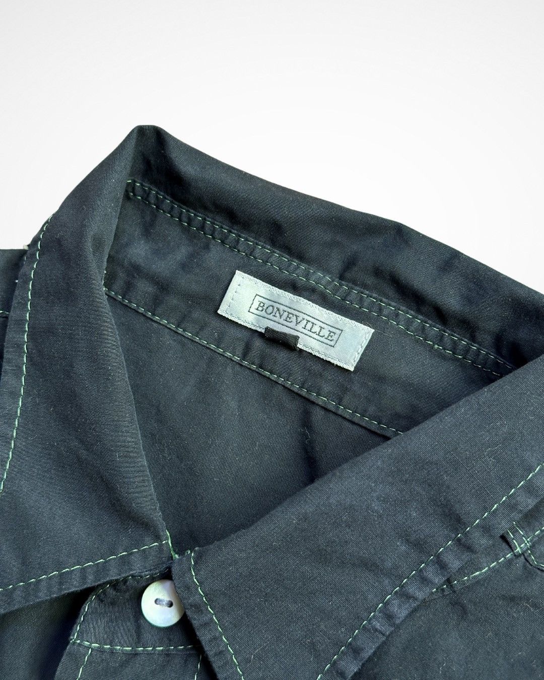 Boneville × Massimo Osti 1980s Contrast Stitch Bowling Work Shirt Size US M / EU 48-50 / 2 - 2 Thumbnail
