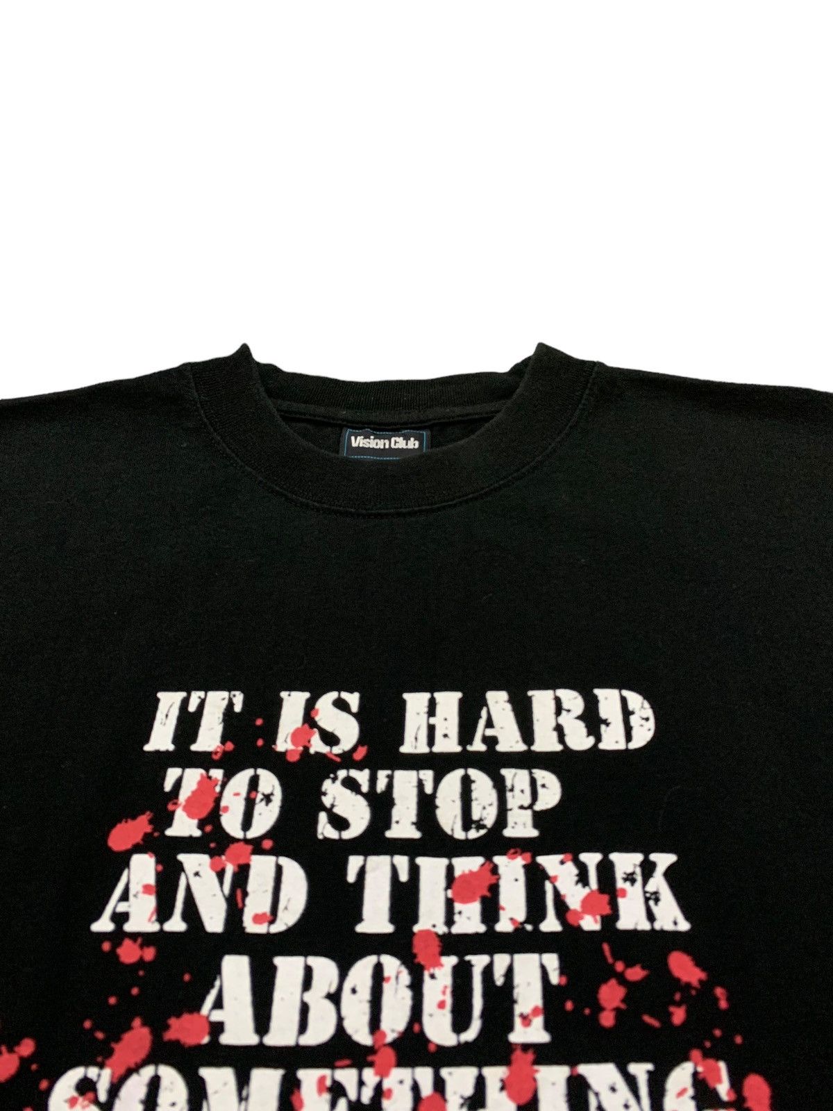 Vintage Vintage Vision Club Quote Poem Tshirt Size US L / EU 52-54 / 3 - 4 Thumbnail