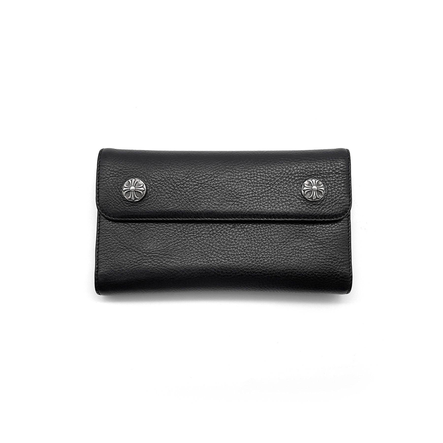 Chrome Hearts Chrome Hearts Wave Cross Ball Heavy Leather Long Wallet Size ONE SIZE - 1 Thumbnail