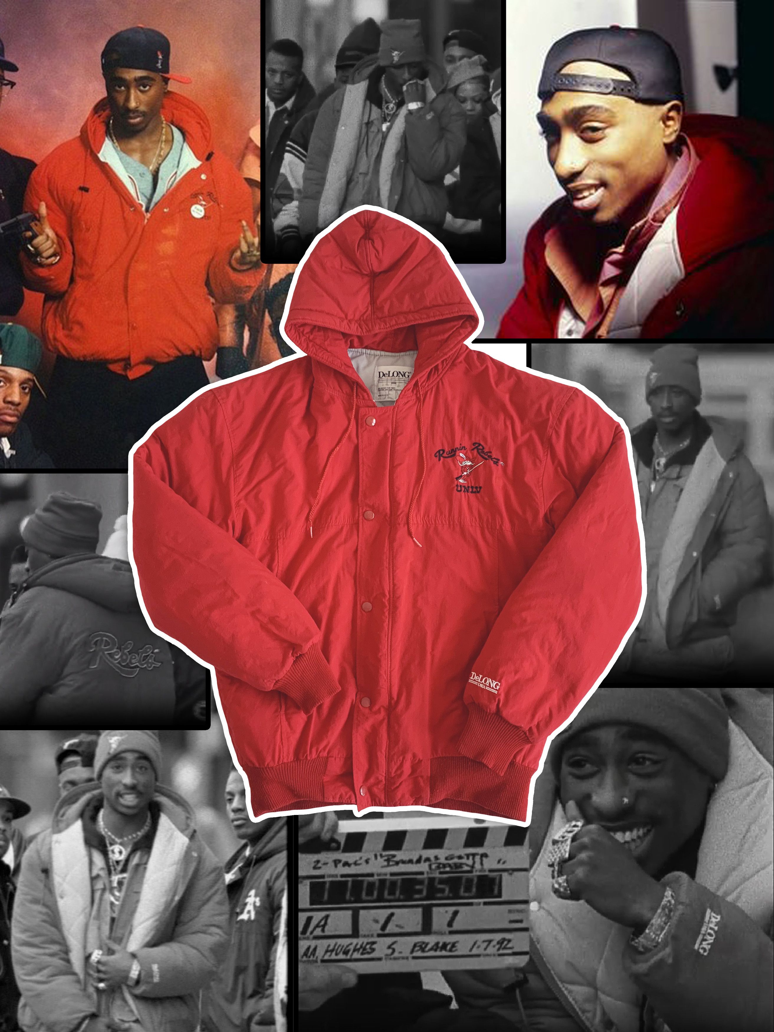 Delong RARE Vintage DeLONG UNLV Jacket 2pac Brenda's Got a Baby Size US S / EU 44-46 / 1 - 1 Thumbnail