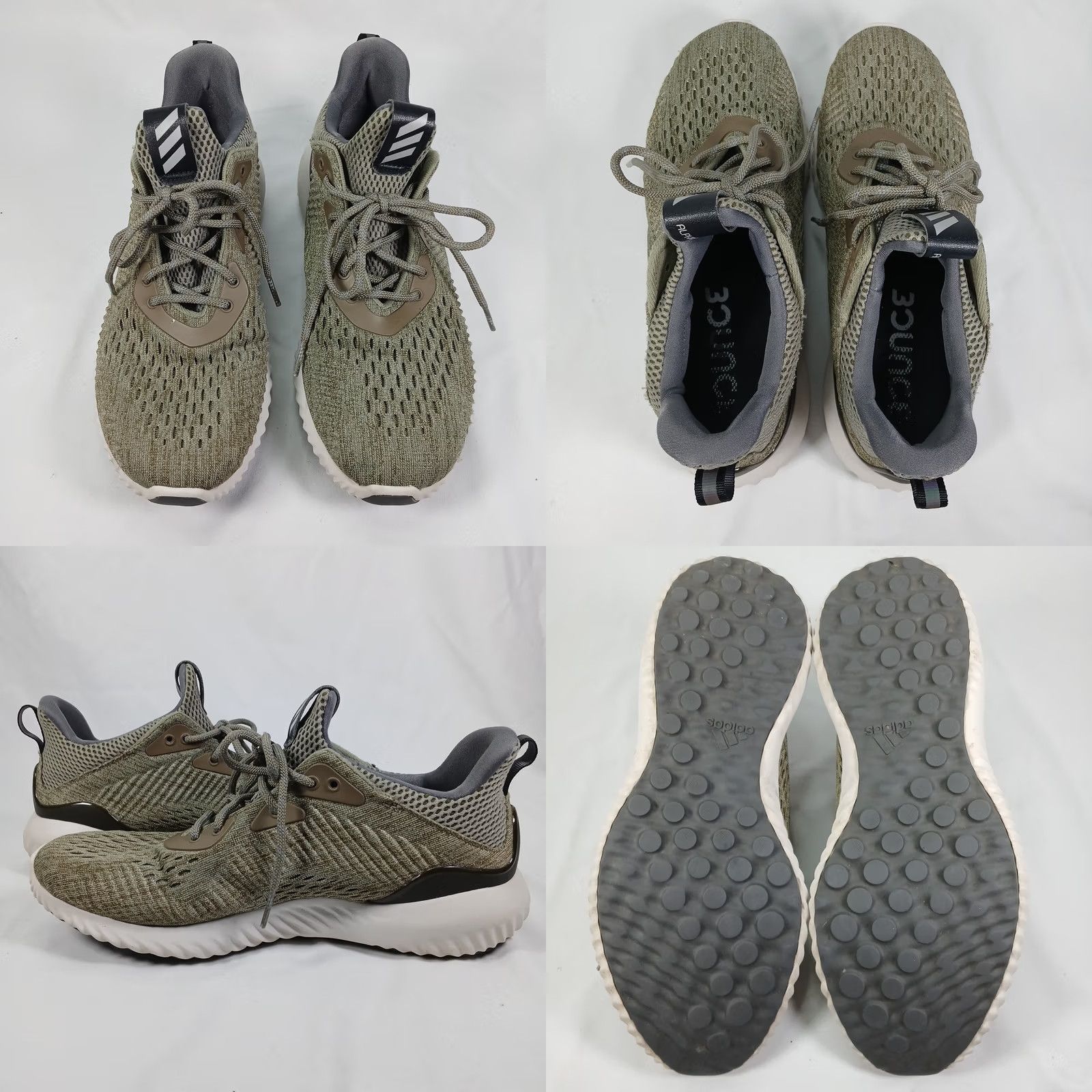 Adidas Adidas Alphabounce Beyond Men 8 Olive Cushioned Knit Running Sneaker Size US 8 / EU 41 - 8 Thumbnail