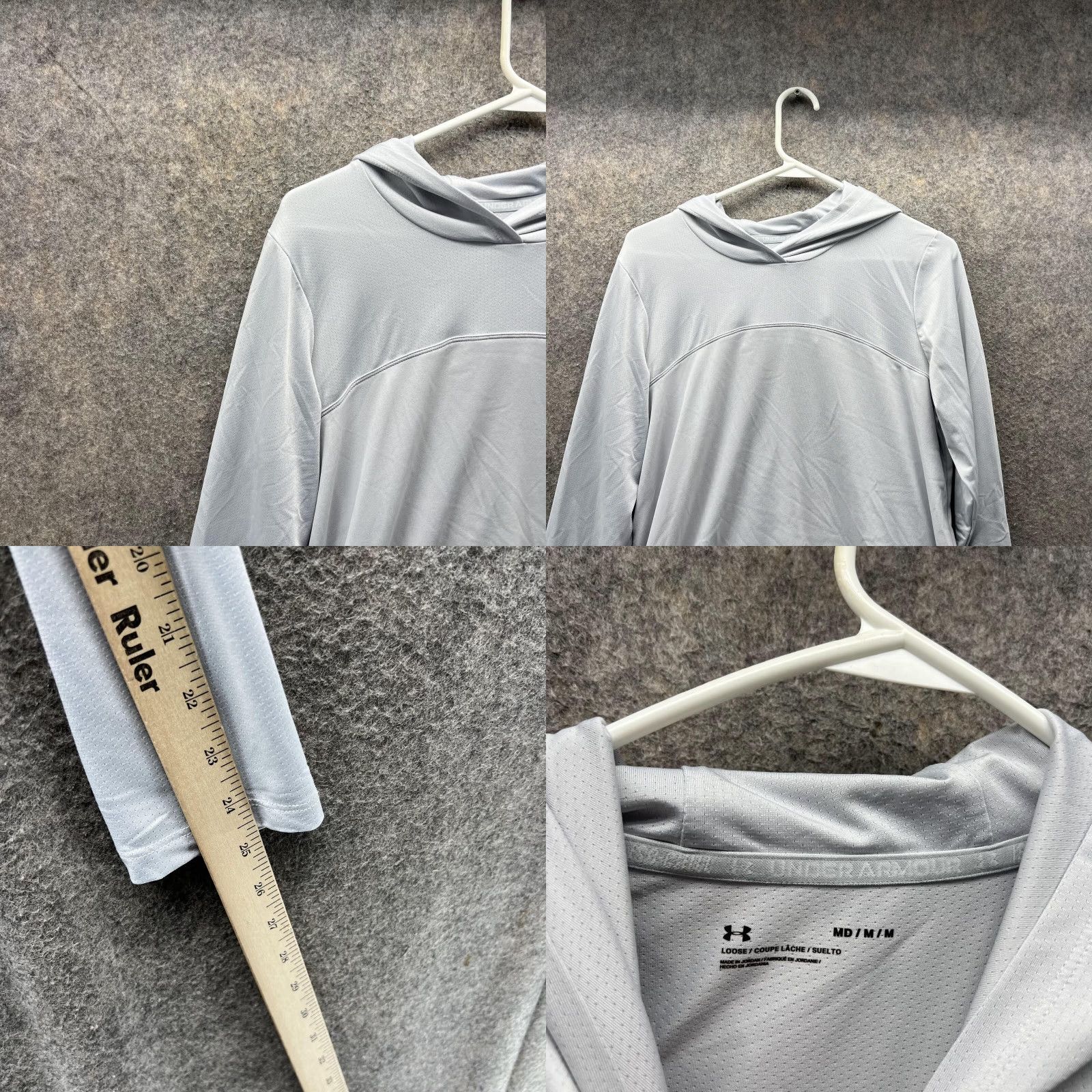 Under Armour VINTAGE Under Armour Sweater Men Medium Gray Hoodie Pullover Polyester Athletic Knit Shirt Size US M / EU 48-50 / 2 - 8 Thumbnail