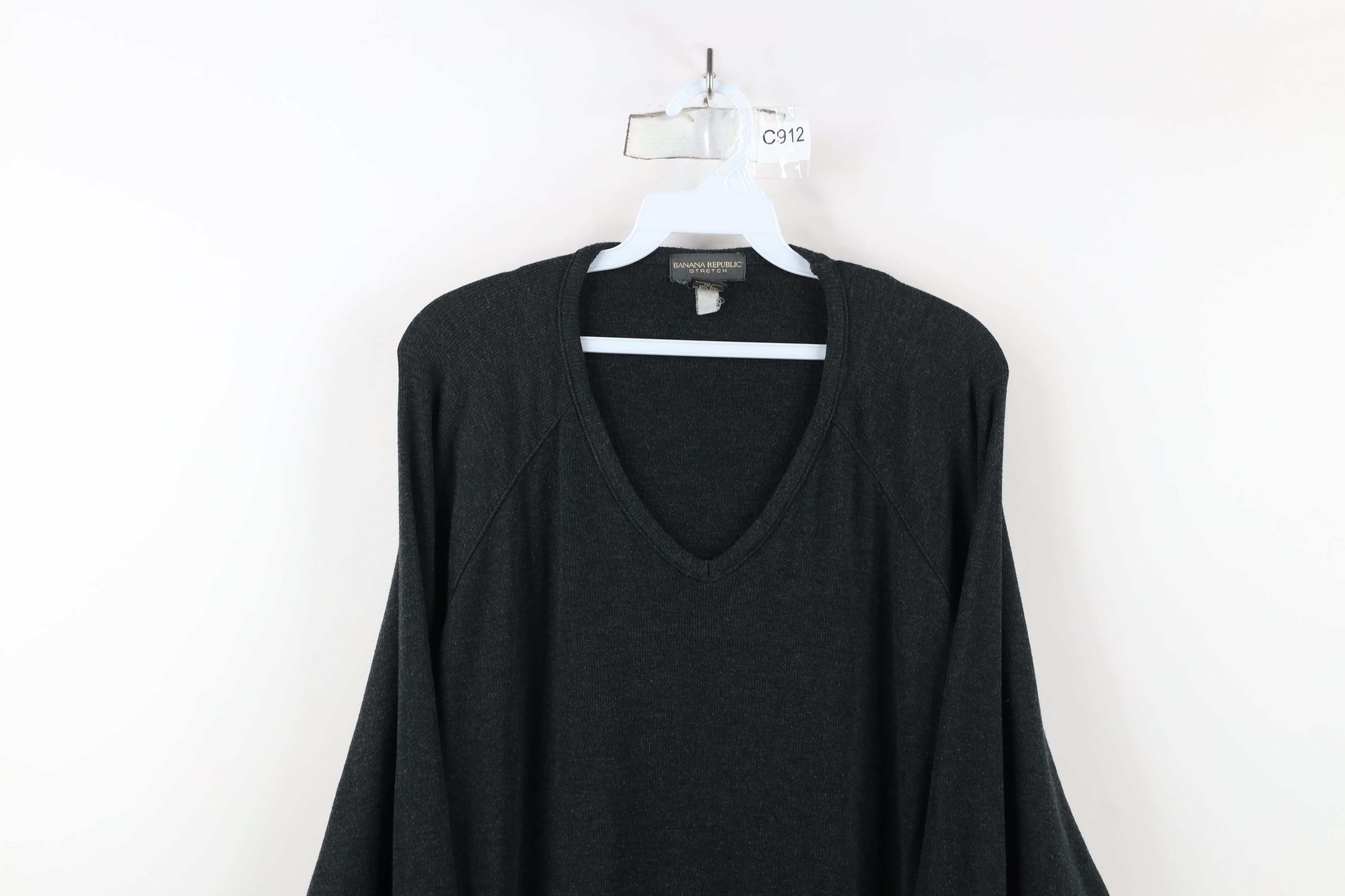 Banana Republic × Vintage Vintage 90s Banana Republic Lightweight Knit V-Neck Sweater Size US XL / EU 56 / 4 - 2 Thumbnail