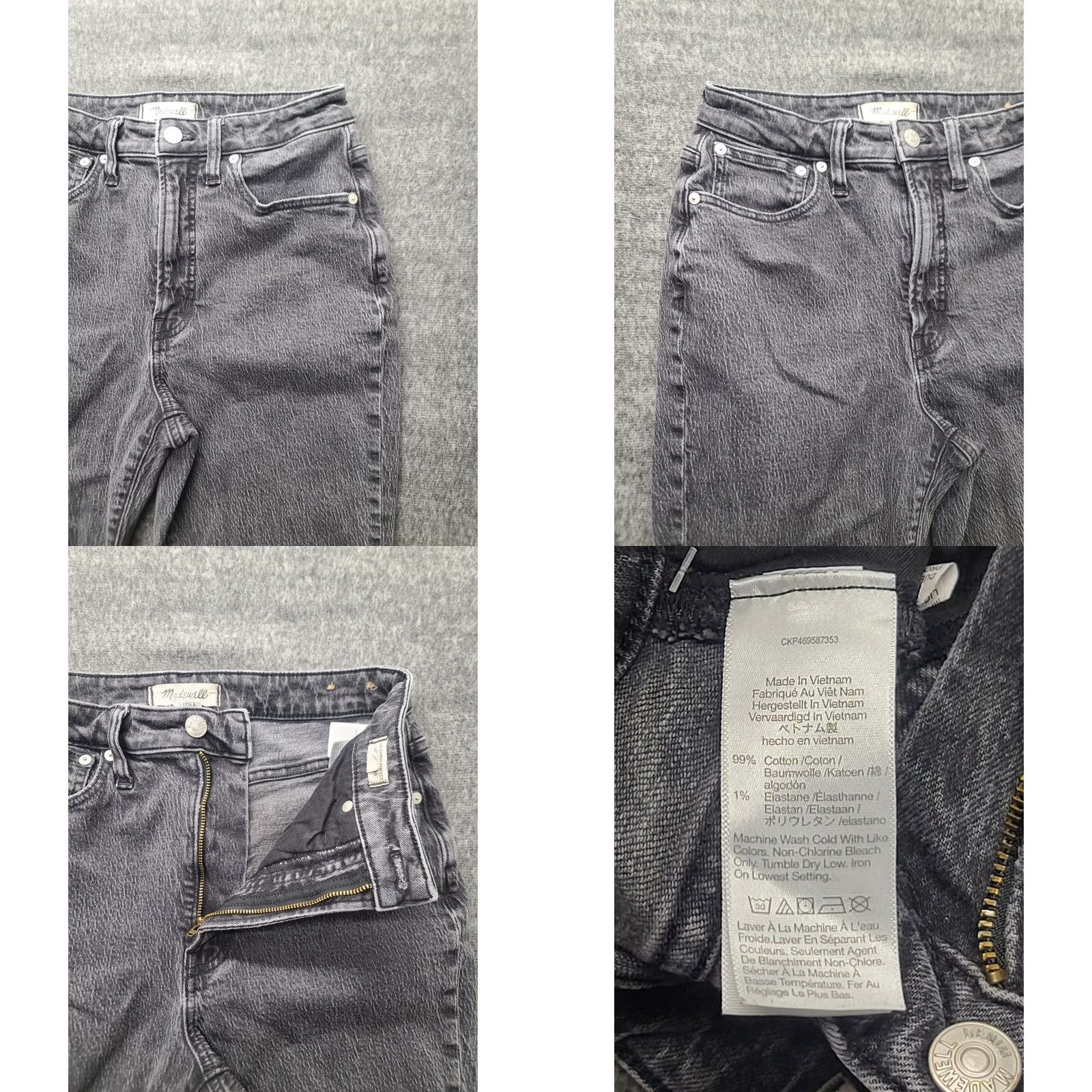 Madewell VINTAGE Madewell The Curvy Perfect Vintage Jean Womens 27x27 Skinny Tapered Leg Stretch Size 27" / US 4 / IT 40 - 8 Thumbnail