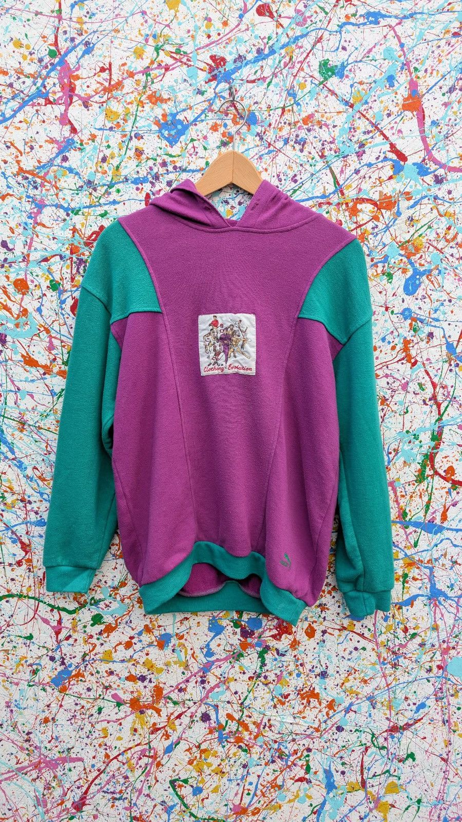 Puma Vintage puma hoodie 80s purple green running unisex Size US M / EU 48-50 / 2 - 1 Thumbnail