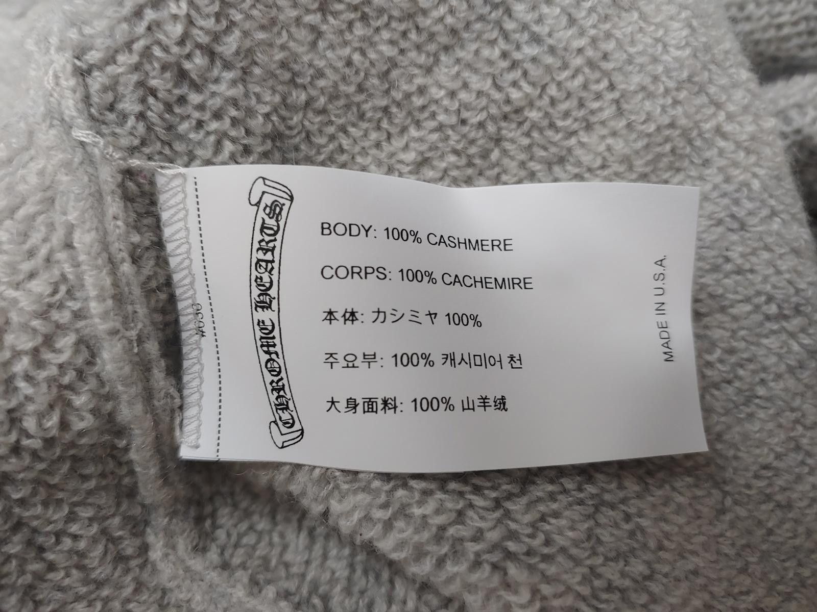 Chrome Hearts Chrome Hearts Life Sentence Cashmere Zip Up in Grey Size ONE SIZE - 5 Thumbnail