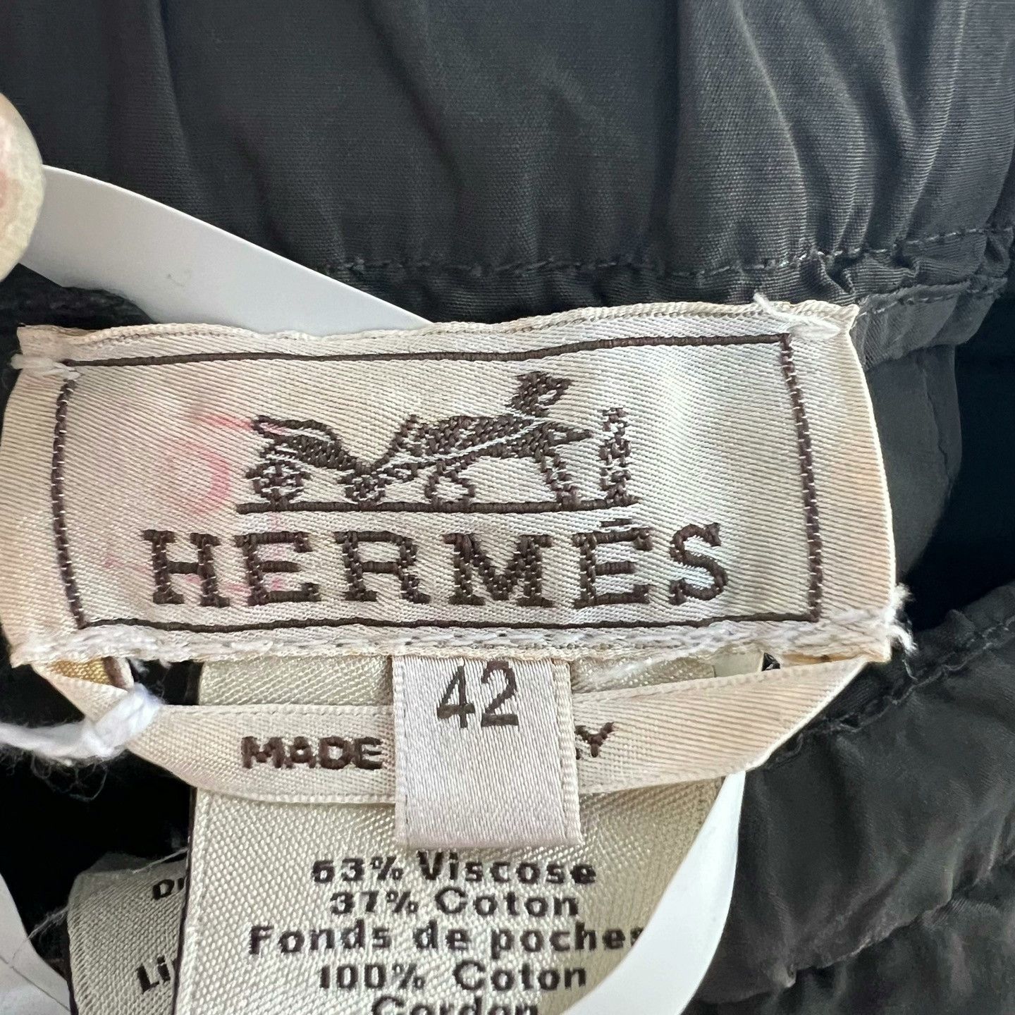 Hermes HERMES Solid Spliced Pocket Drawstring Pants Size US 26 / EU 42 - 3 Thumbnail
