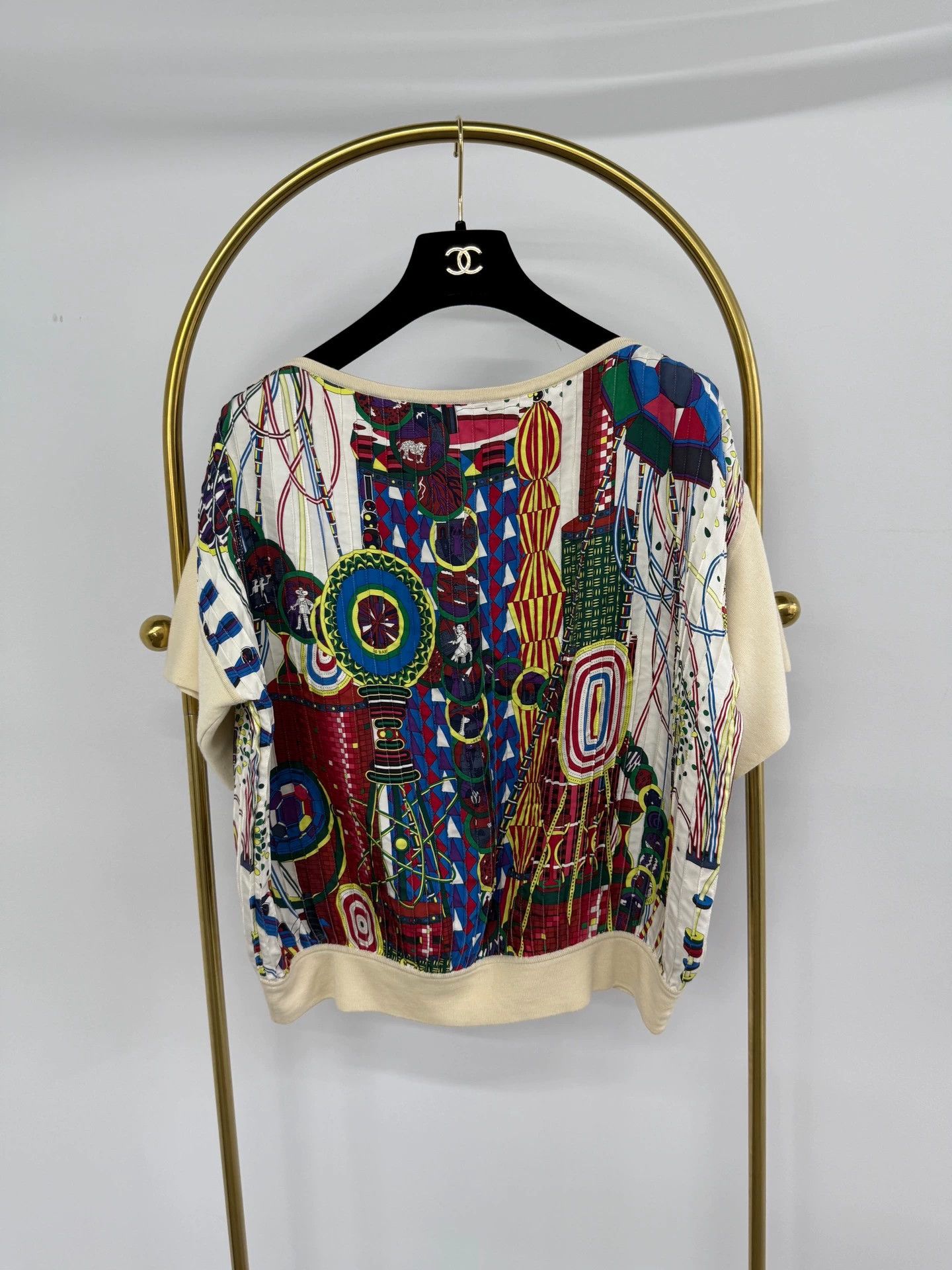 Hermes Hermes Printed Knit Short Sleeve Top - dmc Size US S / EU 44-46 / 1 - 1 Thumbnail