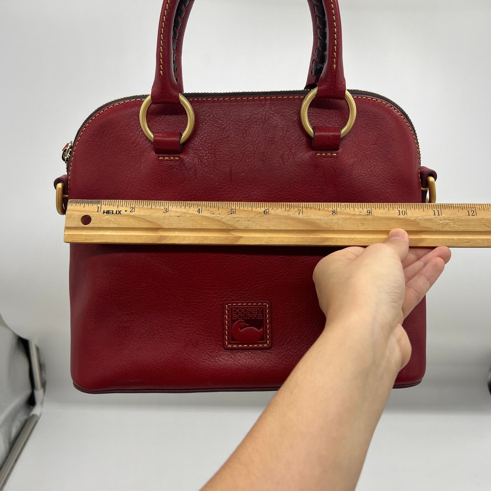 Dooney & Bourke Dooney & Bourke Florentine Leather Domed Purse Red Color Size ONE SIZE - 6 Thumbnail