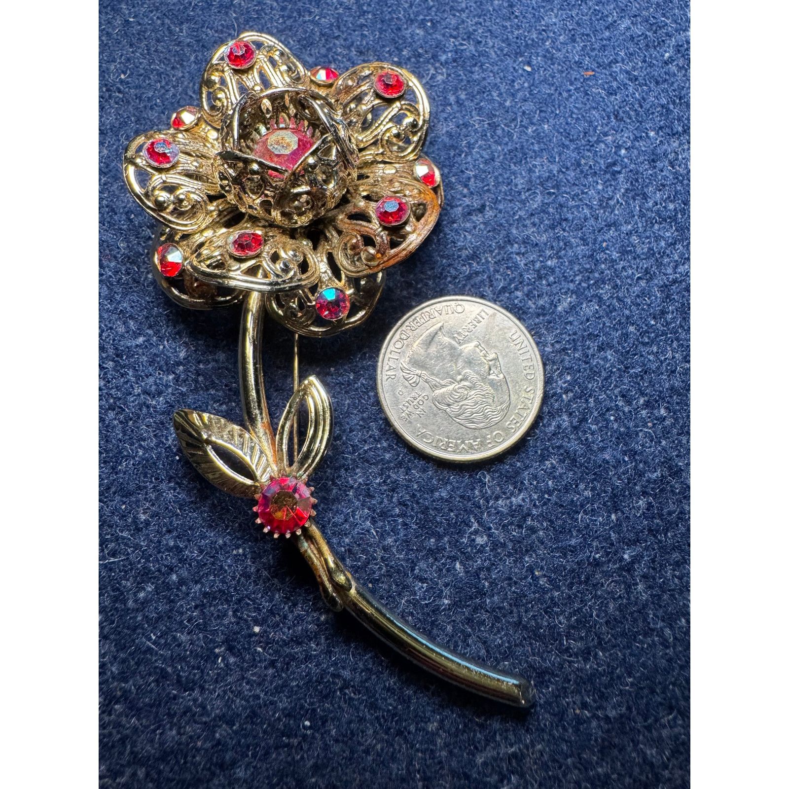 Other Vintage Sarah Coventry Rhinestone Flower Statement Brooch Size ONE SIZE - 3 Thumbnail