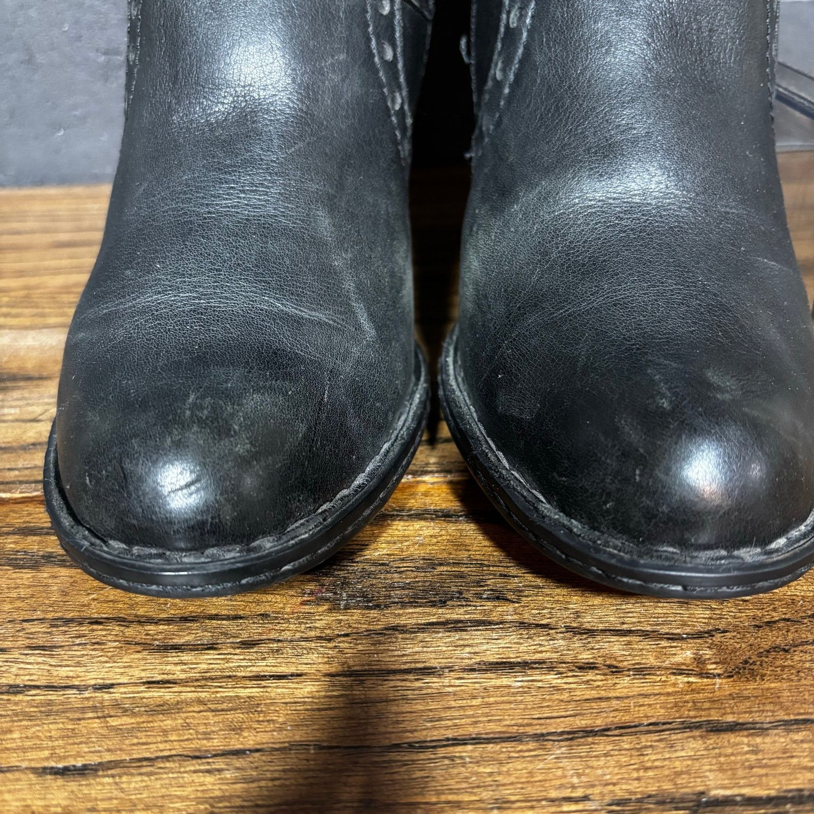 Born Born Black Leather Knee High Boots Women’s Size 8 Riding Size US 8 / IT 38 - 4 Thumbnail