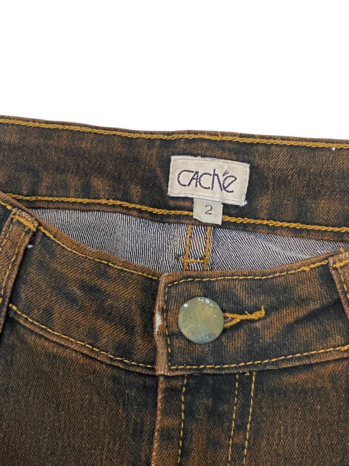Hysteric Glamour Flare Cache Brown Mud Rhinestone Butterfly Embellishment Size US 28 / EU 44 - 13 Thumbnail