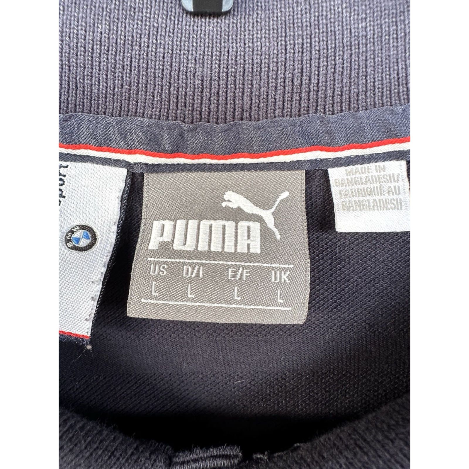 Puma PUMA BMW Motorsport Polo Shirt Mens Size L Navy Blue Short Sleeve Polo Shirt Size US L / EU 52-54 / 3 - 3 Thumbnail