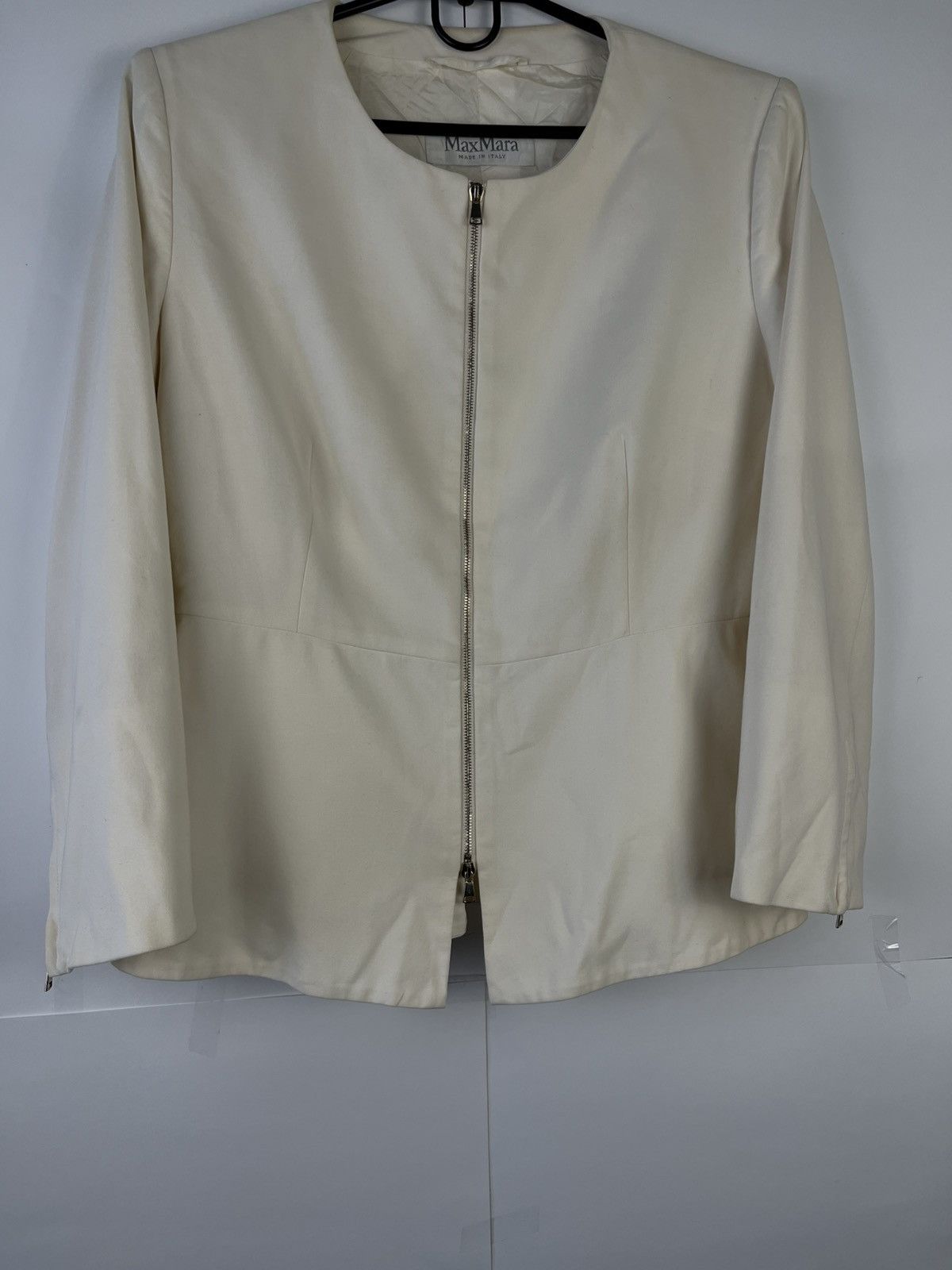 Max Mara Max Mara Luxury Cotton Full Zip Blazer Jacket Made in Italy Size L / US 10 / IT 46 - 4 Thumbnail