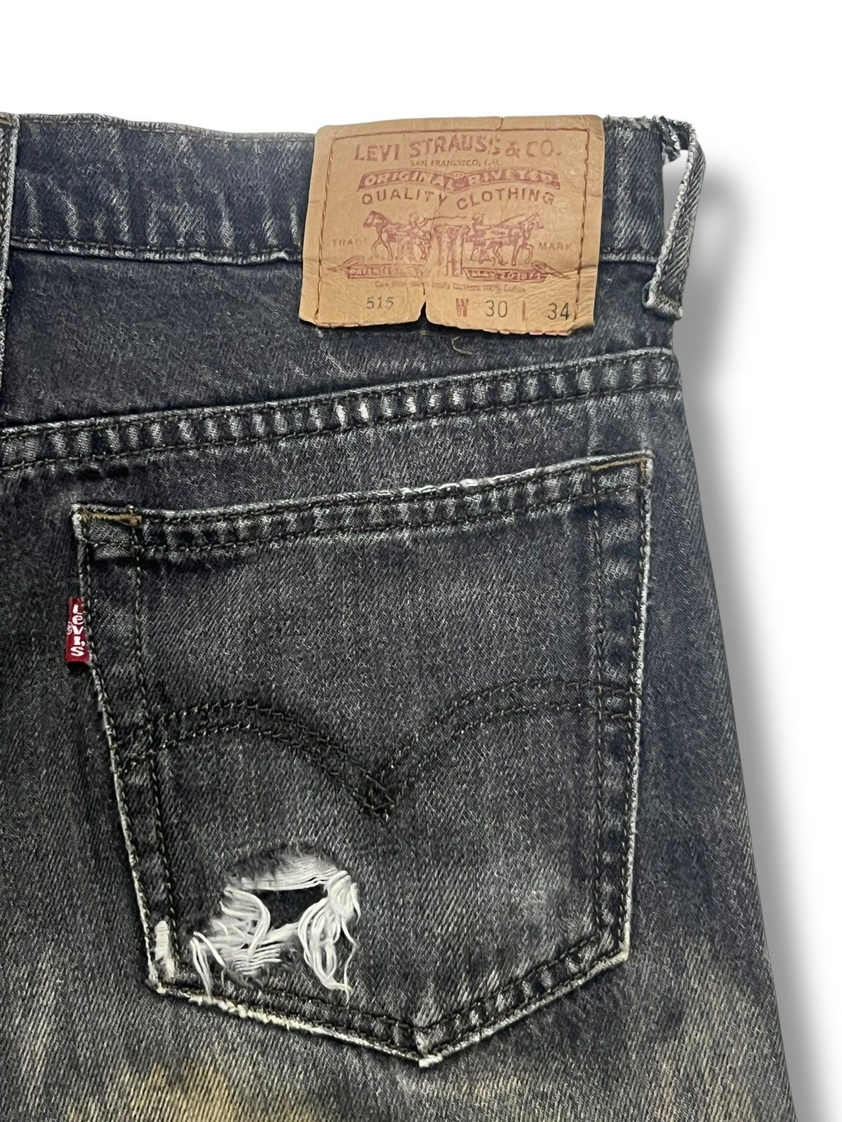 Levi's Vintage 90s Levi’s 515 - Black Mud Wash Denim Size US 29 - 9 Thumbnail