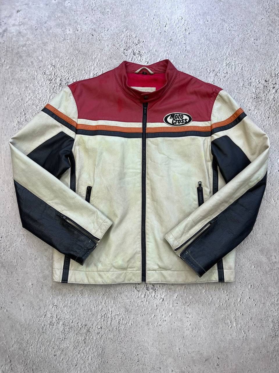 Vintage Vintage Y2K Racing Moto Leather Jacket Size US M / EU 48-50 / 2 - 1 Thumbnail