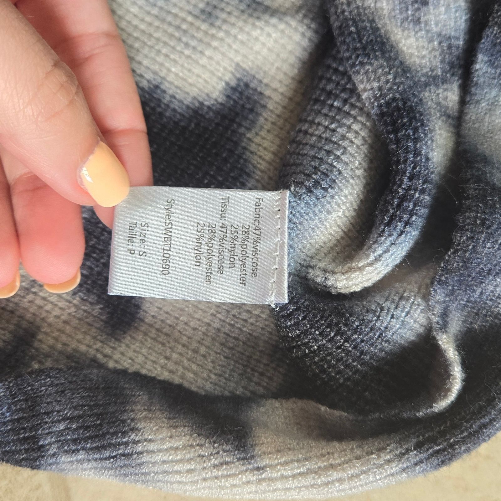 ELAN Elan Tie Dye Wrap Turtleneck Knit Sweater Size Small Size S / US 4 / IT 40 - 7 Thumbnail