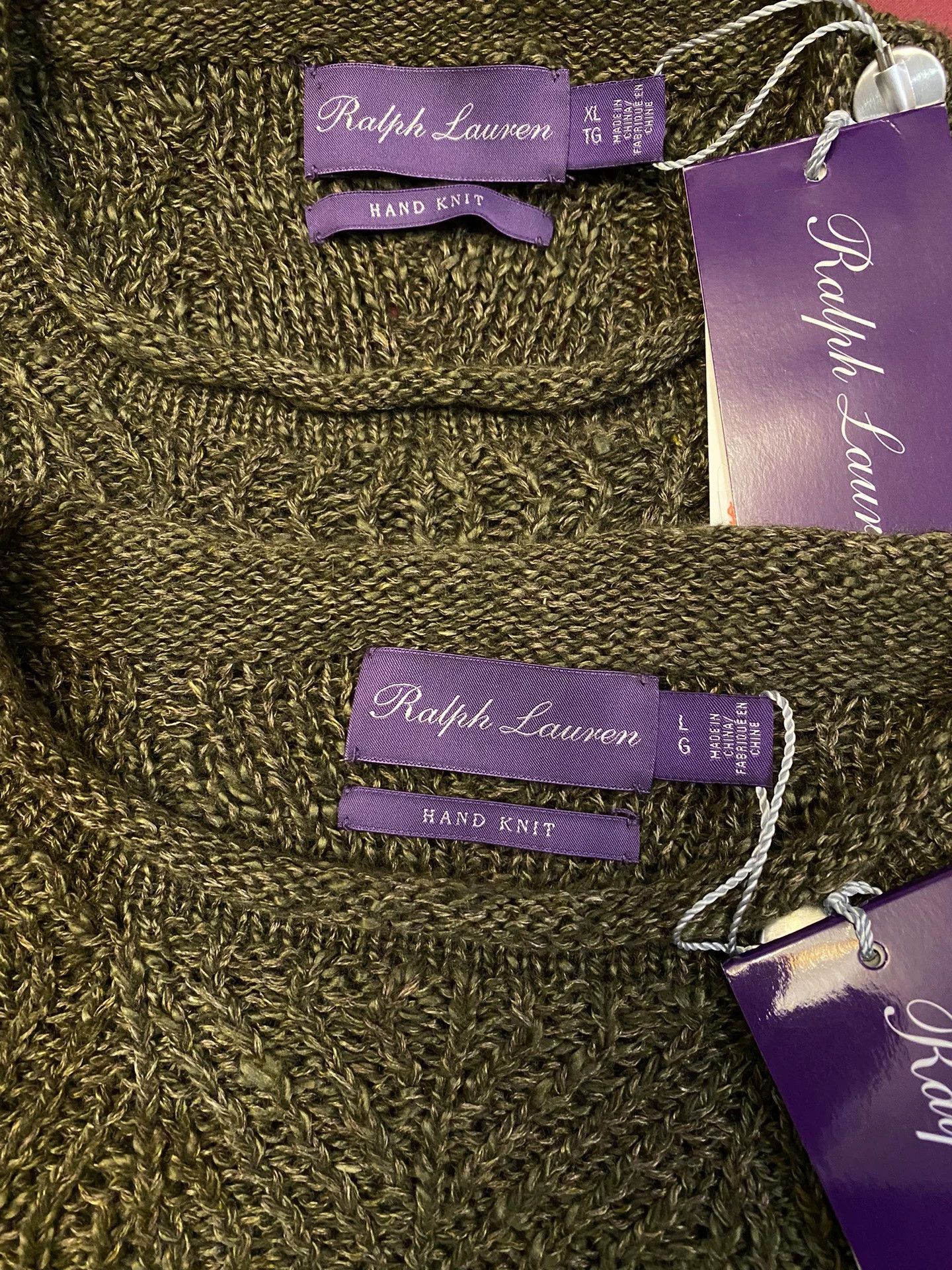Polo Ralph Lauren RRL Purple Label Hand Knit Cashmere Linen Silk Sweater L Size US L / EU 52-54 / 3 - 7 Thumbnail
