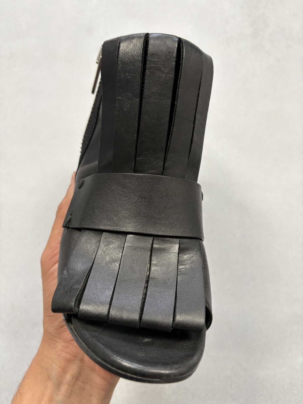Alexander McQueen Alexander McQueen McQ Black Leather Zipper Block Heel Boots Size US 8 / IT 38 - 7 Thumbnail