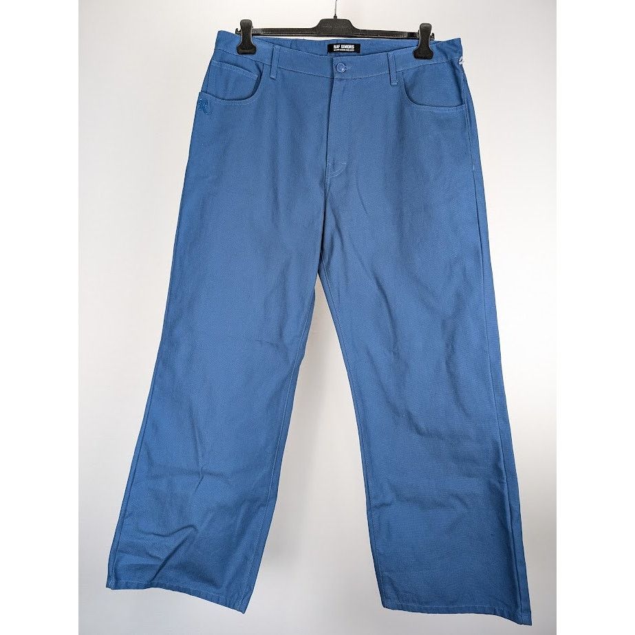 Raf Simons o1rshd1 Wide Fit Denim Workwear Pant in Blue Size US 36 / EU 52 - 2 Thumbnail