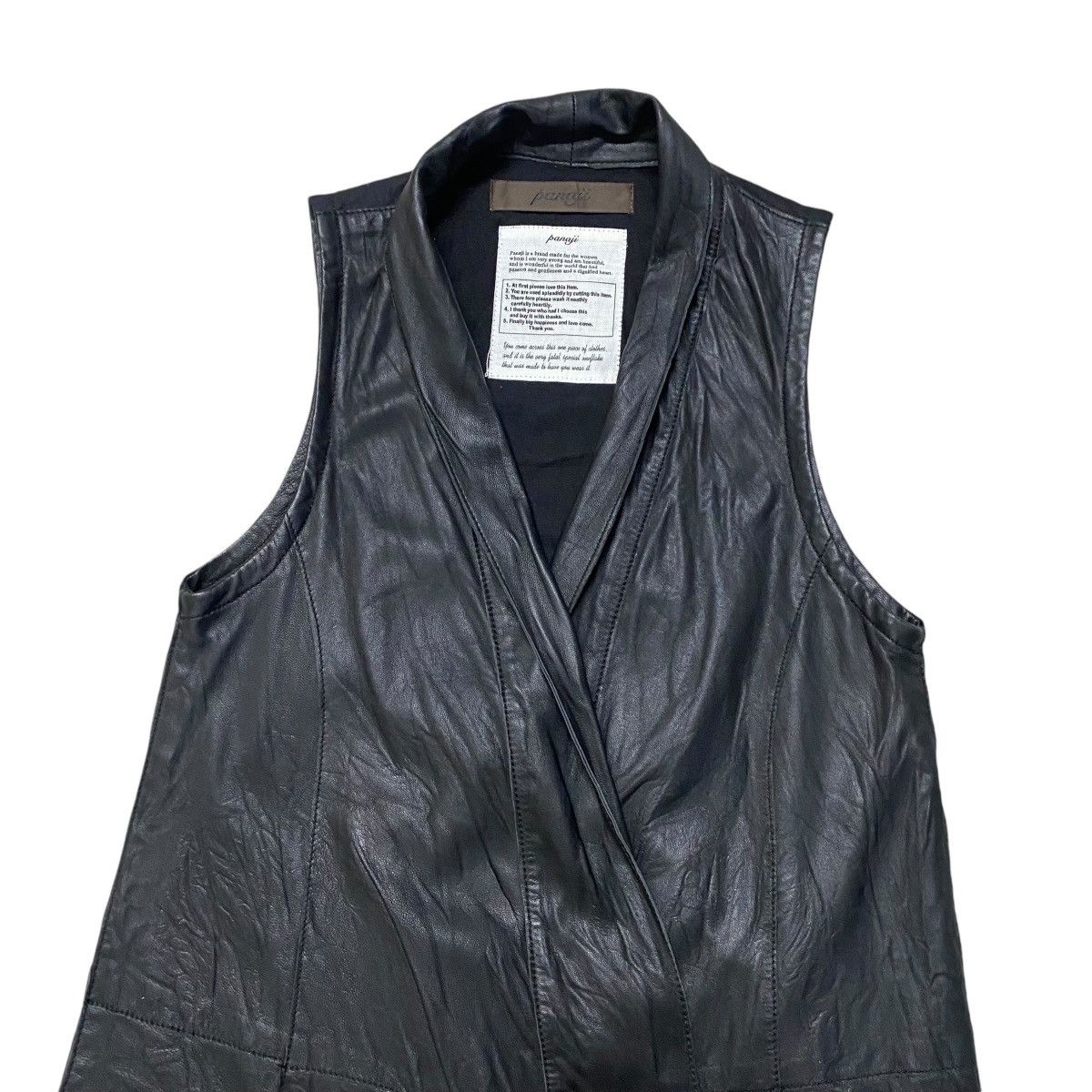 GOA Panaji G.O.A Lambskin Leather Asymmetrical Vest Size M / US 6-8 / IT 42-44 - 5 Thumbnail