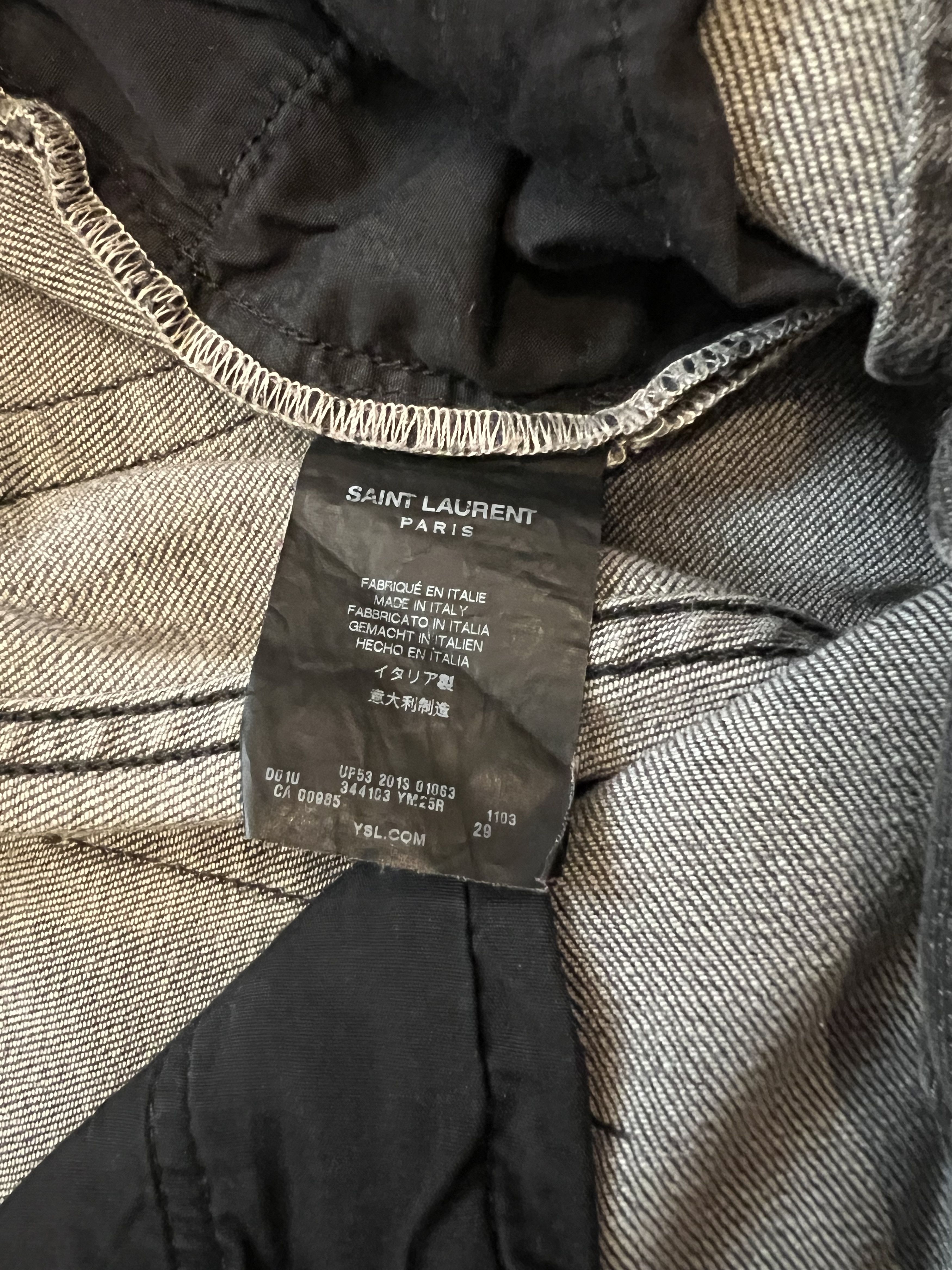 Saint Laurent Paris Saint Laurent Skinny Jeans D02 2013 Grey Size US 29 - 13 Thumbnail
