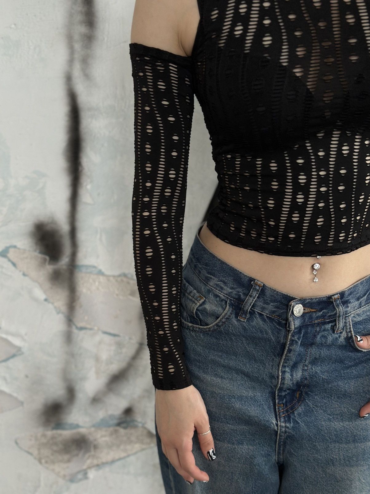 Shein VTG Grunge Women’s Knit Long-sleeve T-shirts Shein Size XS Size XS / US 0-2 / IT 36-38 - 4 Thumbnail