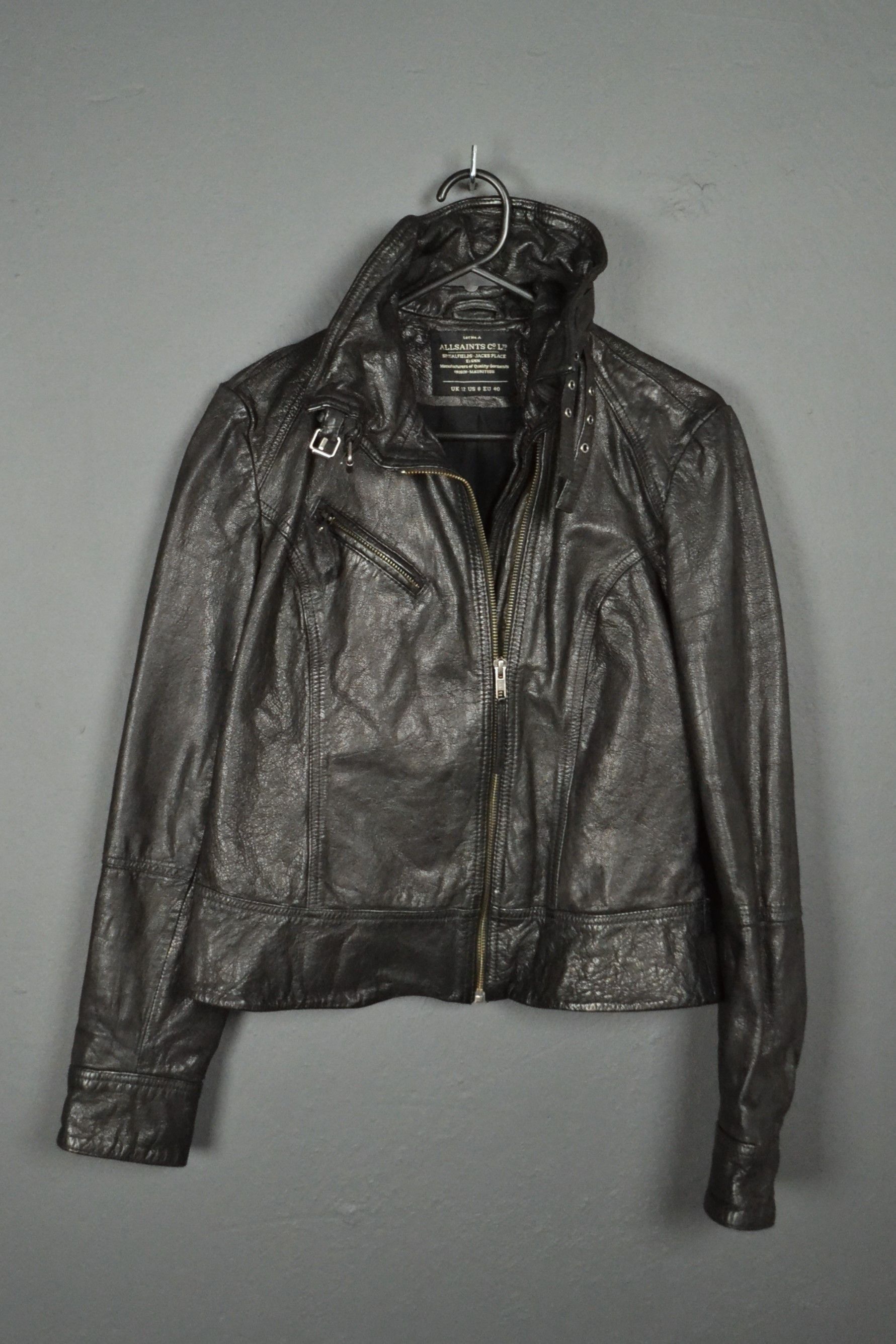 Allsaints All Saints Belvedere Leather Biker Jacket 8 US Size M / US 6-8 / IT 42-44 - 2 Thumbnail