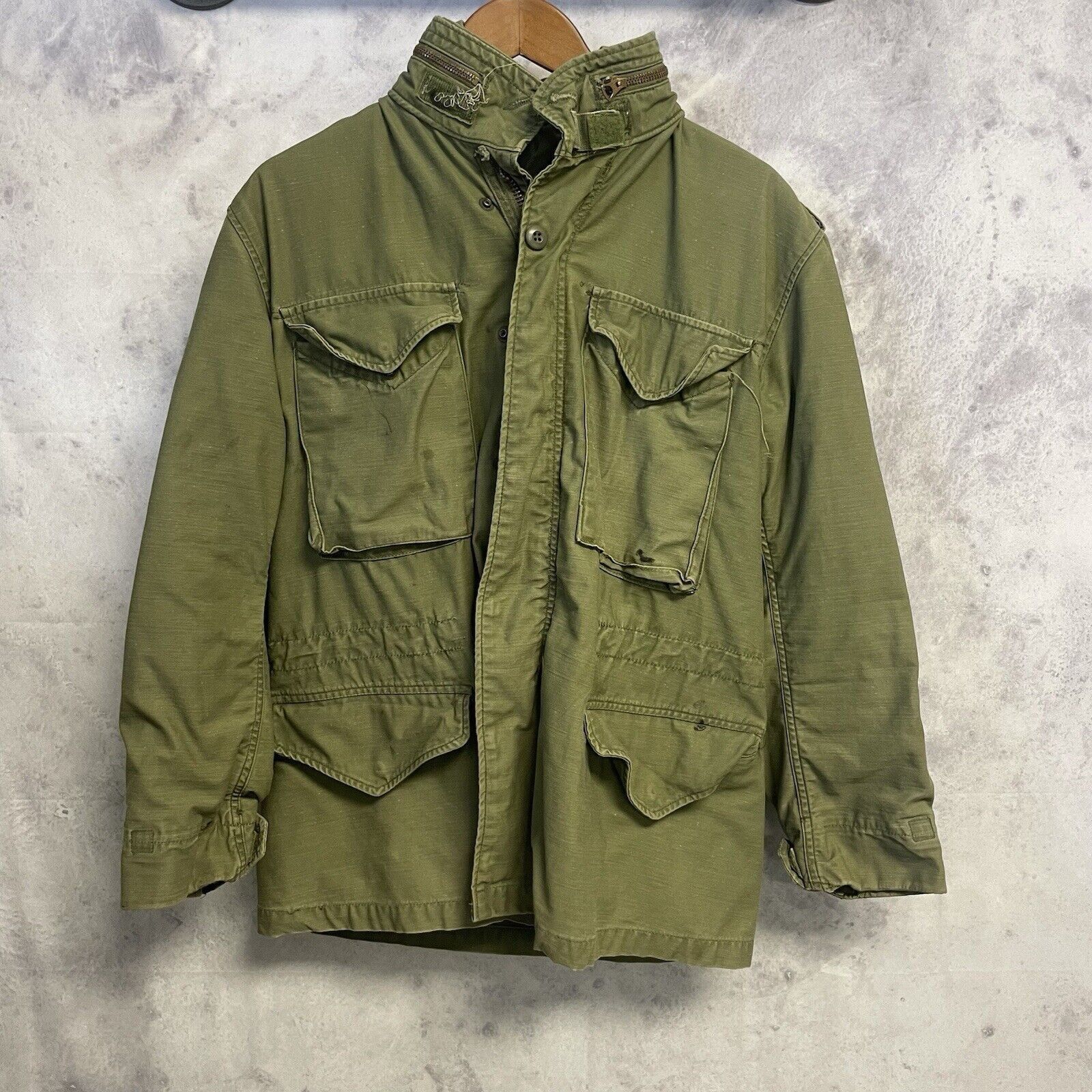 Vintage Vintage OG 107 Military Jacket Mens Smart Short Green Full Z Grailed