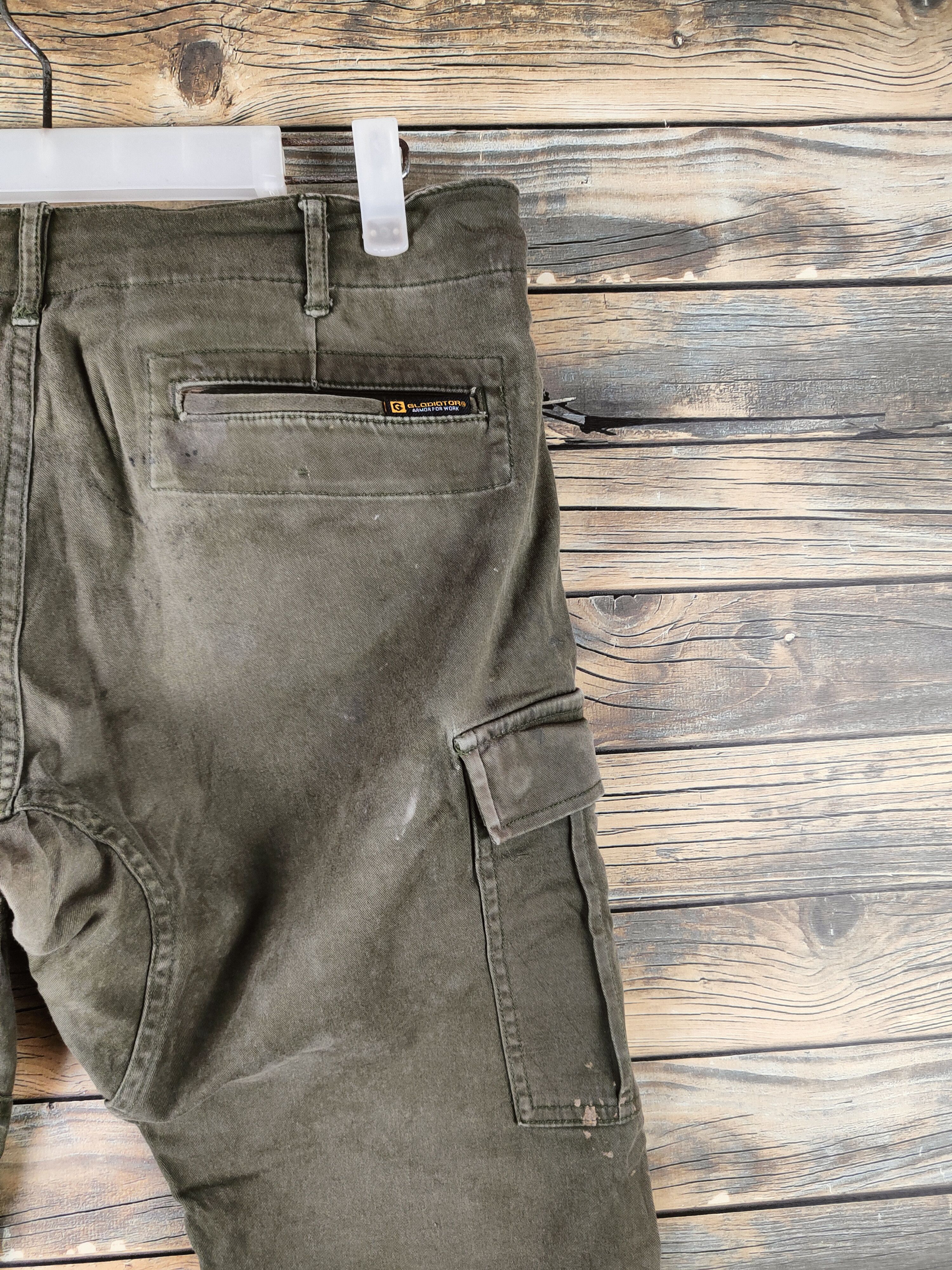 Japanese Brand DL Gladiator Olive Multipocket Cargo Pants #46-400 Size US 32 / EU 48 - 10 Thumbnail
