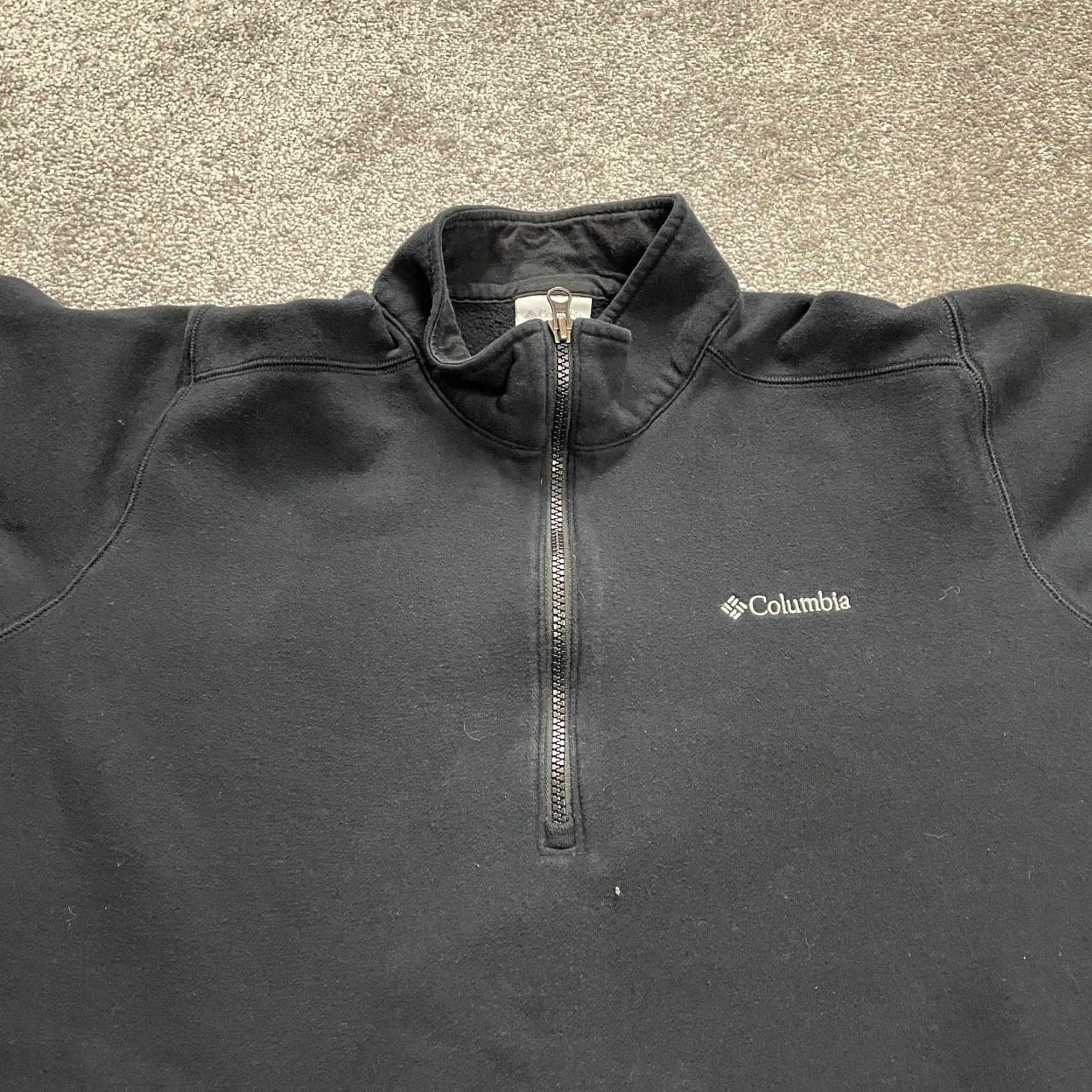 Vintage Columbia Jacket Womens Large Black 1/4 Zip High Neck Fleece Outdoor Pullover Size L / US 10 / IT 46 - 3 Thumbnail