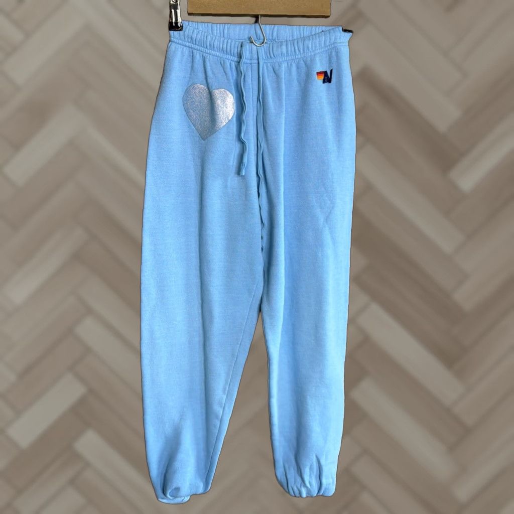 Aviator Nation VINTAGE Aviator Nation XS Blue Joggers Rainbow Heart Logo Made in USA Size 26" / US 2 / IT 38 - 1 Thumbnail