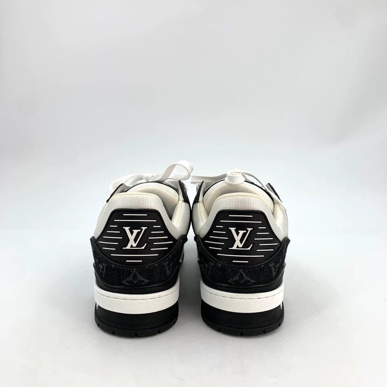 Louis Vuitton Louis Vuitton Black and white color-block logo embossed la Size US 7 / EU 40 - 4 Thumbnail