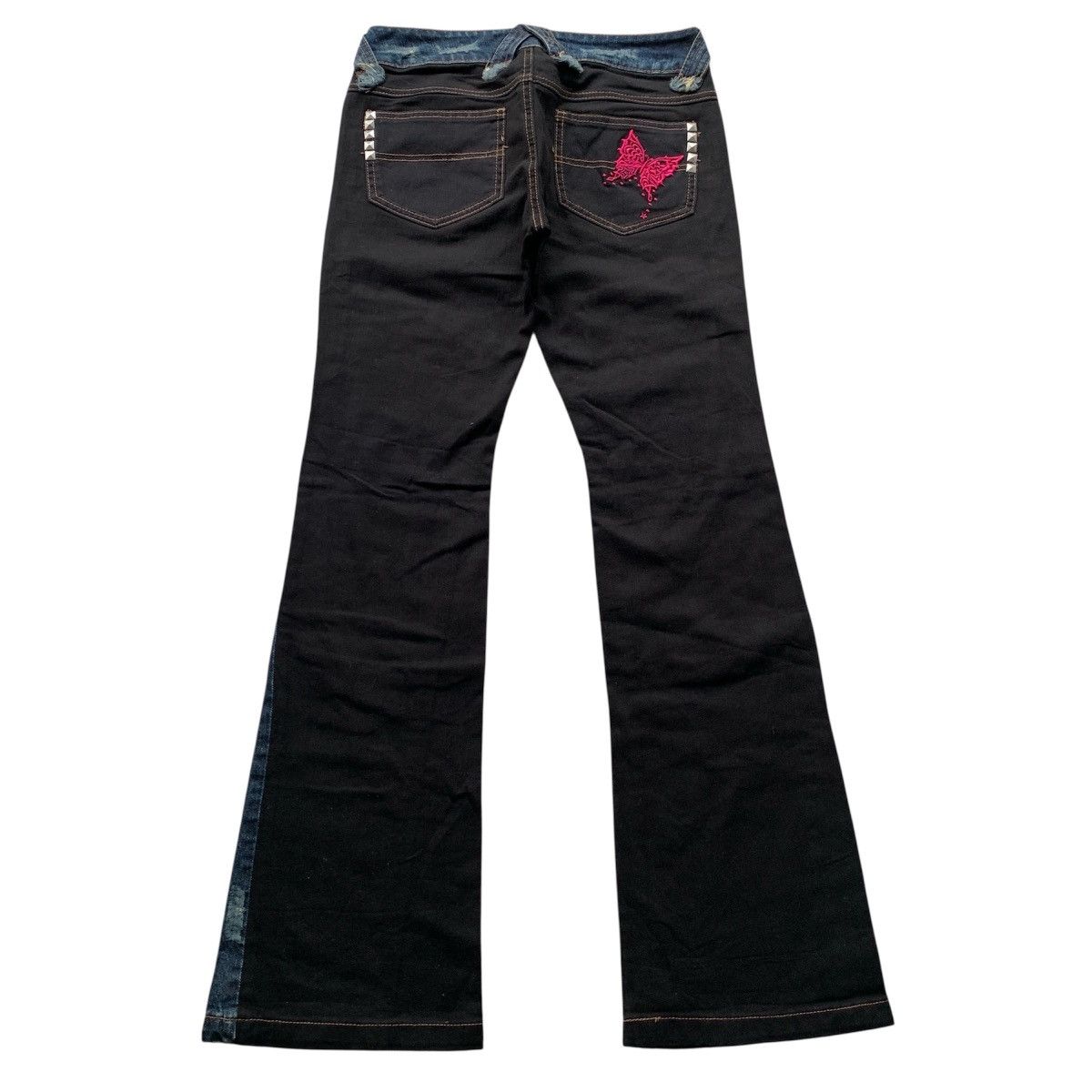 14th Addiction Algonquins Distressed Boro Ifsix LGB GOA Punk Flared Jeans Size US 29 - 10 Thumbnail