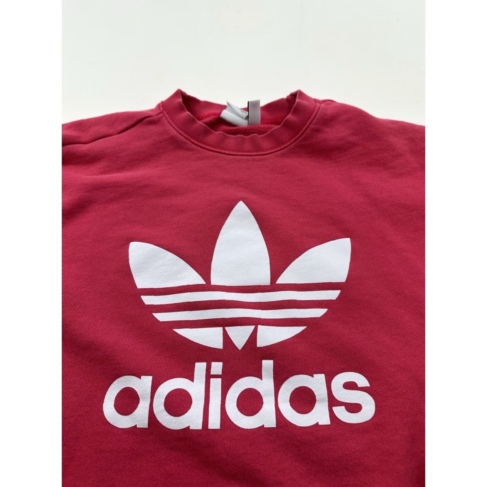 Adidas VINTAGE? (No) Adidas Sweatshirt Womens Small Pink Crew Neck Fleece Pullover Originals Logo Size S / US 4 / IT 40 - 4 Thumbnail