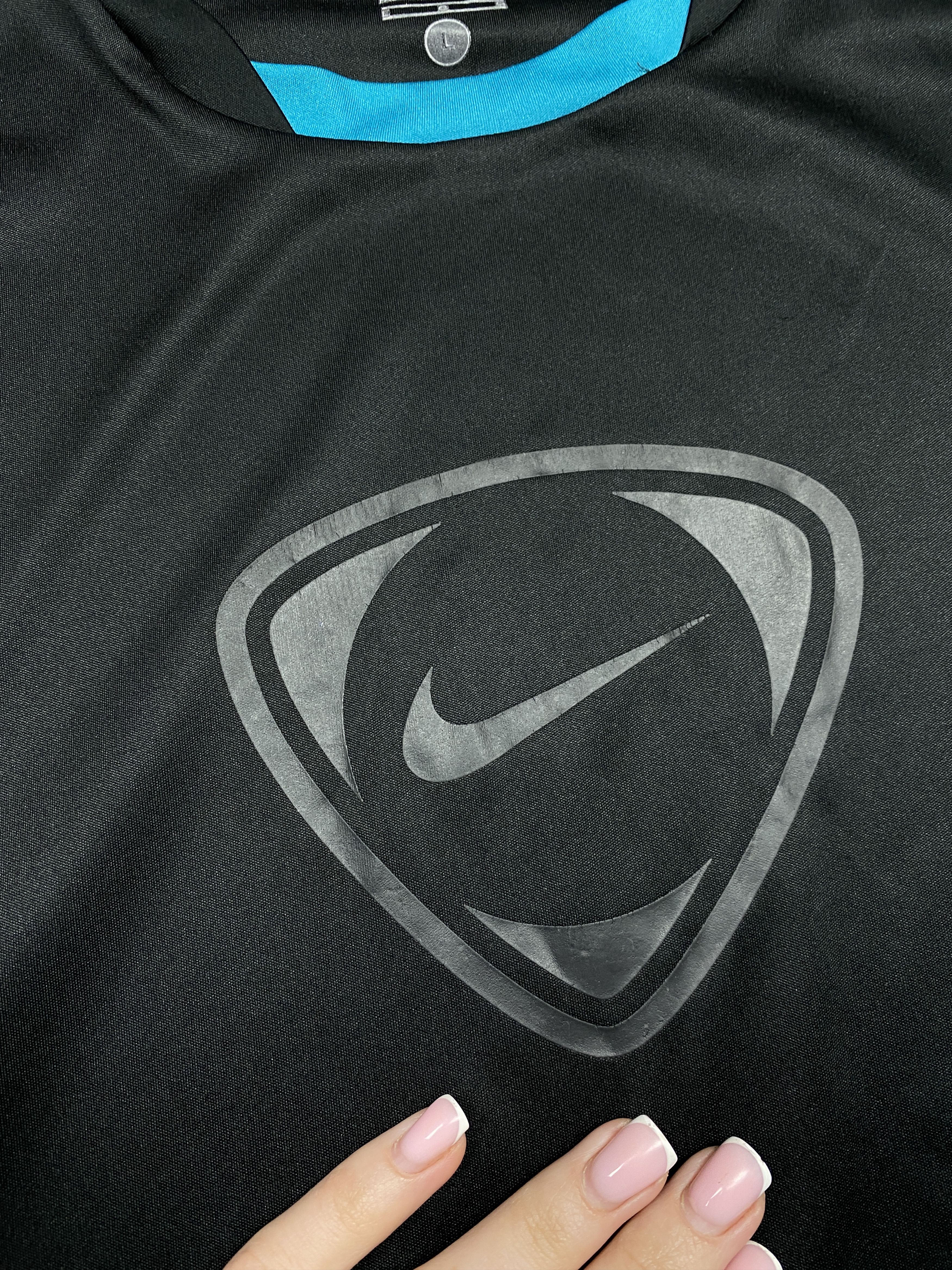 Nike × Vintage Nike Vintage Mens Big Swoosh T-Shirt Size US L / EU 52-54 / 3 - 3 Thumbnail
