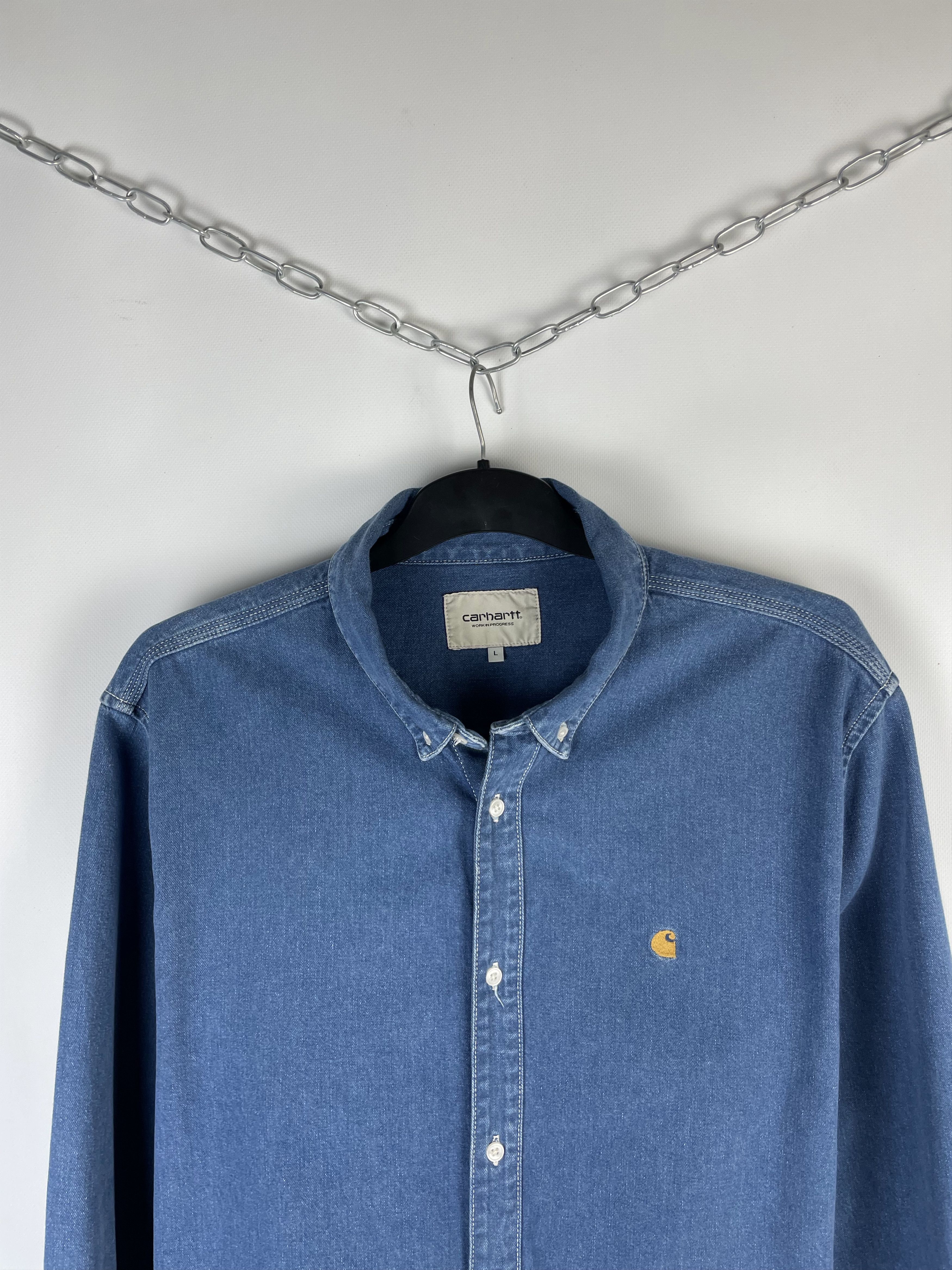 Carhartt Wip Carhartt Mens Denim Shirt Size US L / EU 52-54 / 3 - 3 Thumbnail