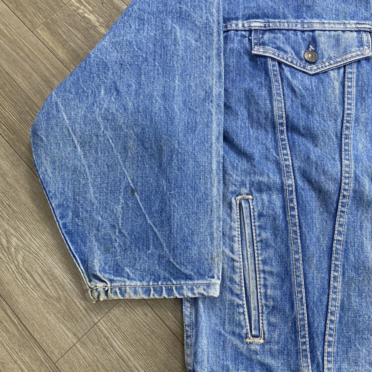 Levi's Vintage Clothing 1980s Vintage Levis Iron Maiden Sherpa USA Long Denim Jacket Size US M / EU 48-50 / 2 - 3 Thumbnail