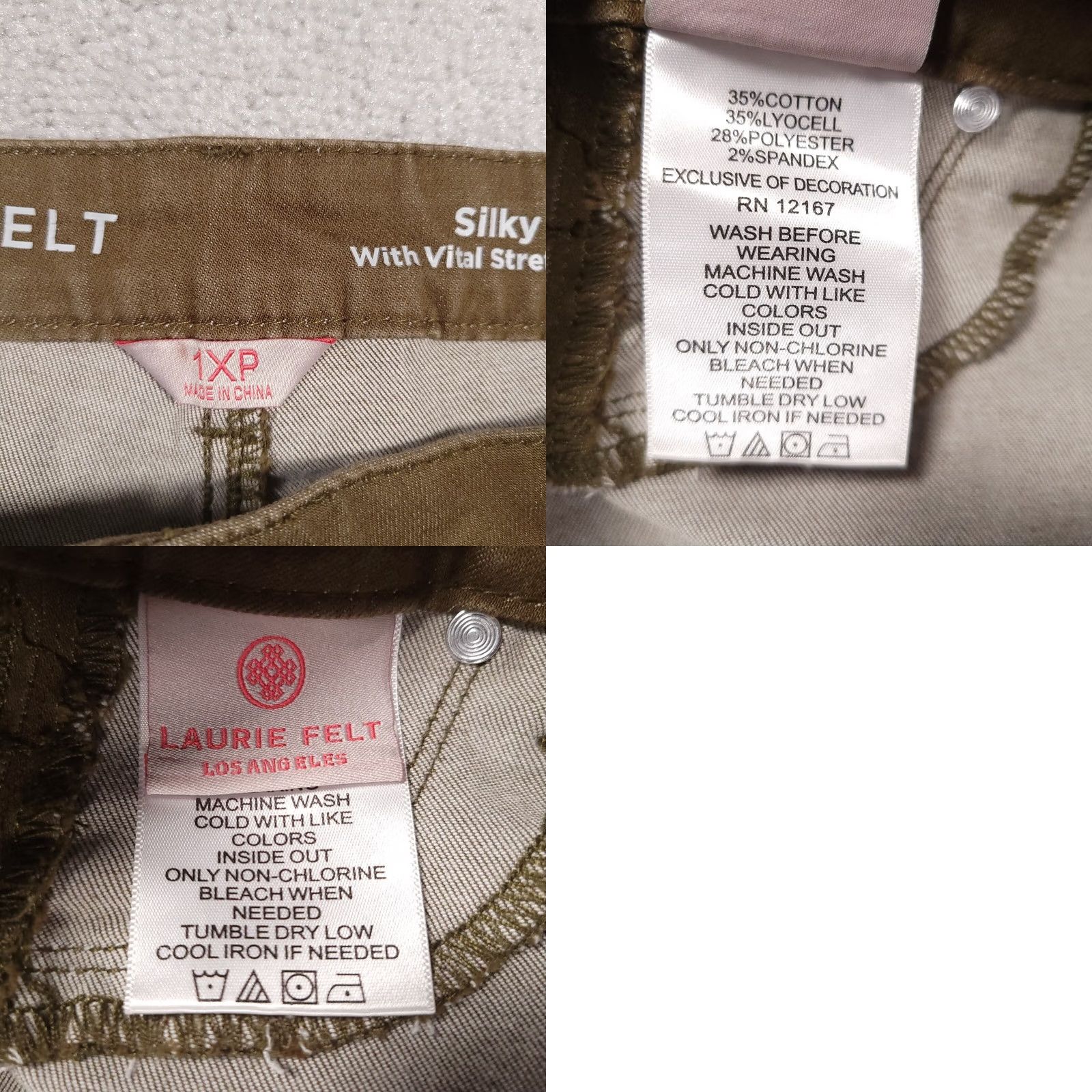 Vintage Laurie Felt Jeans Capri Women's 1XP Petite Brown Button Stretch Silky Dark Wash Denim 5-Pocket Size 27" / US 4 / IT 40 - 10 Thumbnail