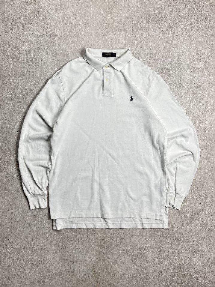 Polo Ralph Lauren VINTAGE POLO RALPH LAUREN WHITE RUGBY BOXY SHIRT Y2K M Size US M / EU 48-50 / 2 - 1 Thumbnail