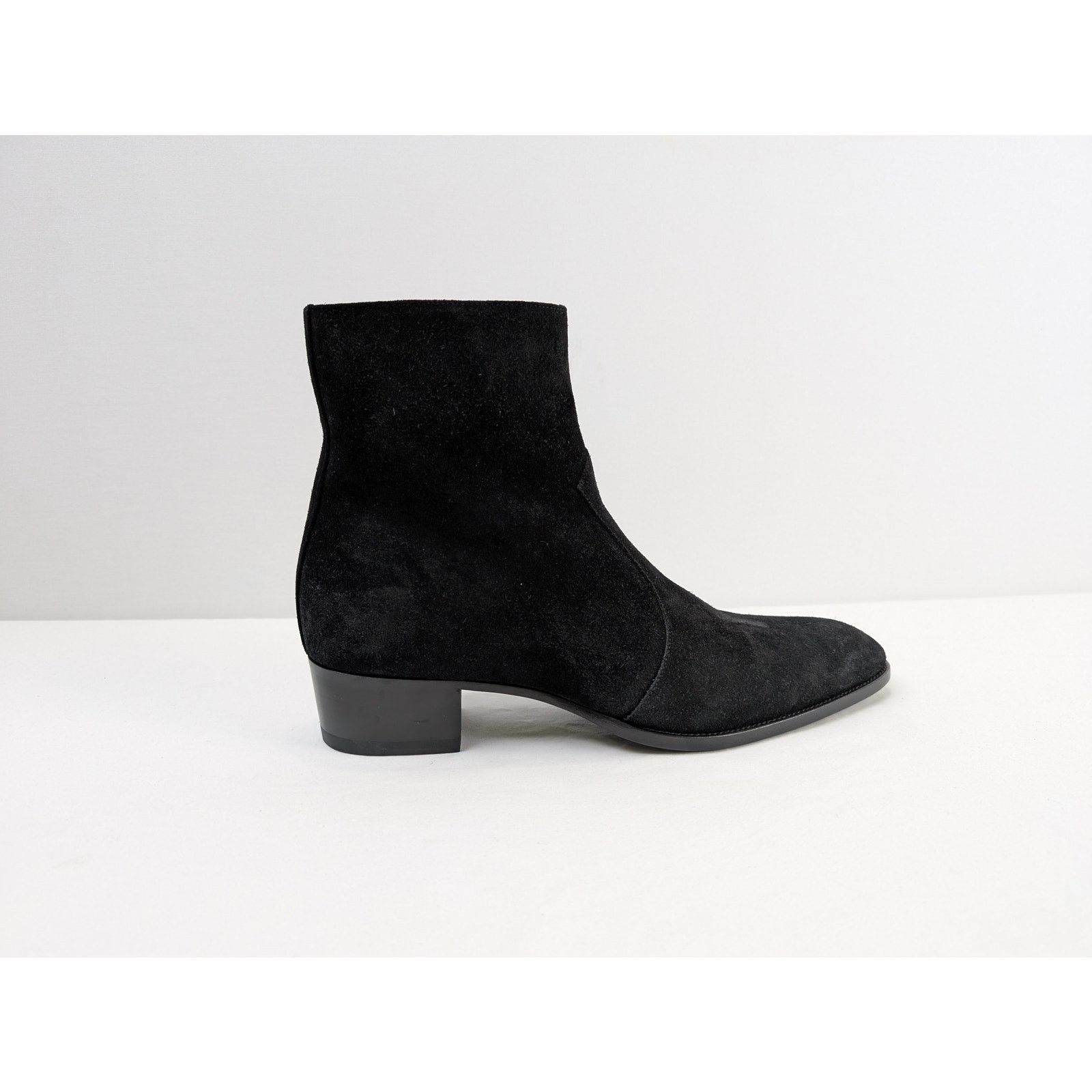 Saint Laurent Paris o1rshd1 Wyatt Chelsea Suede Boots in Black Size US 13 / EU 46 - 6 Thumbnail