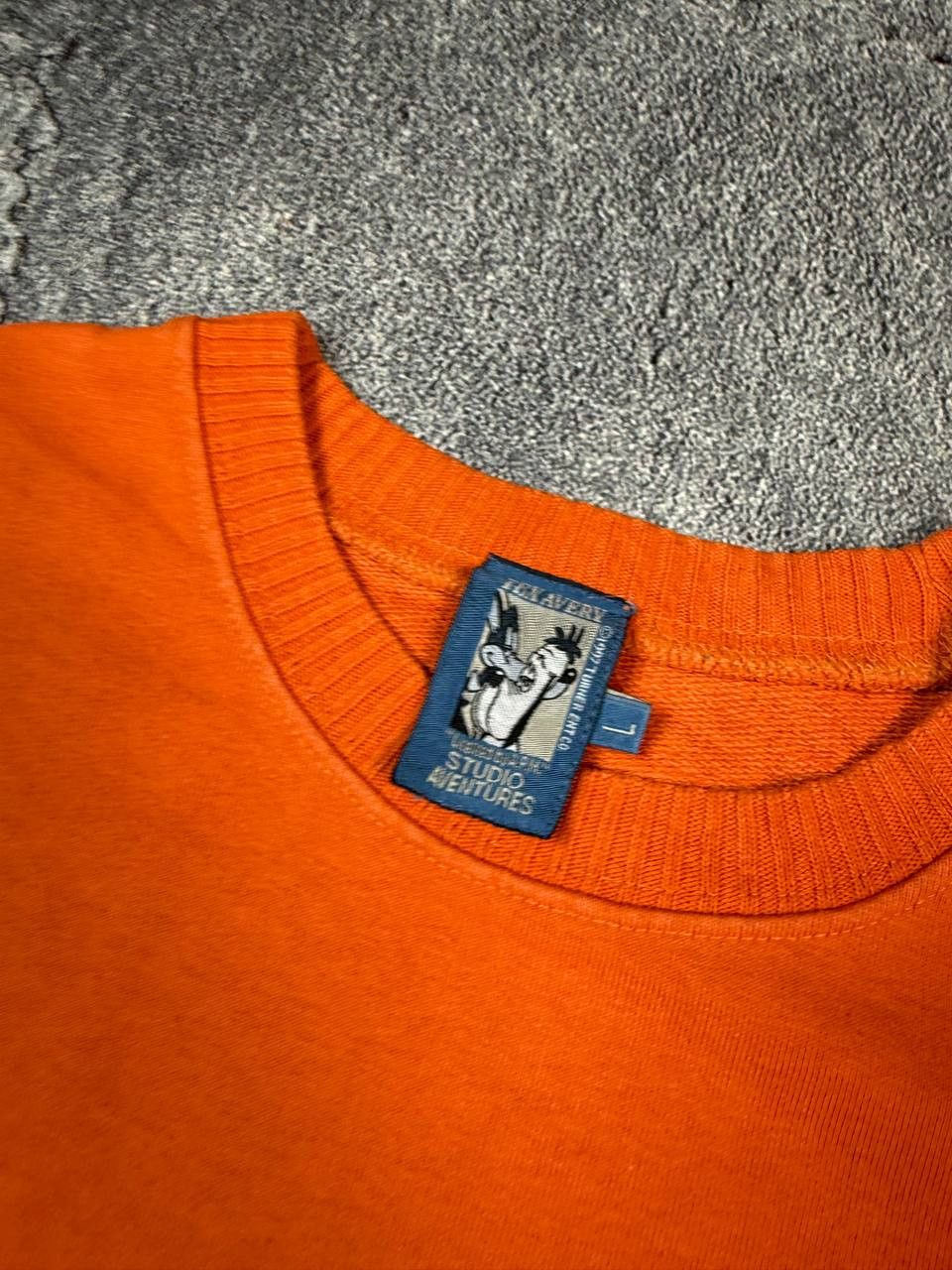 Vintage Vintage 90s Tex Avery Orange Sweatshirt Cartoon Retro Size US XL / EU 56 / 4 - 5 Thumbnail
