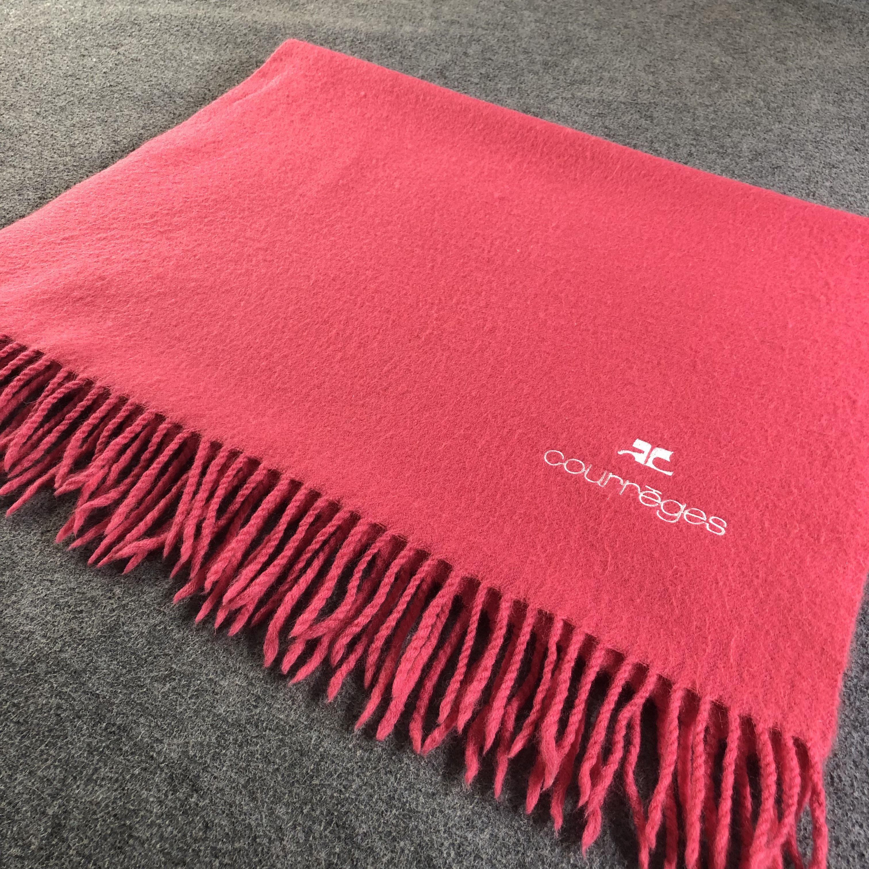 Courreges Courreges Pink Wool Scarf Muffler V2041 Size ONE SIZE - 4 Thumbnail