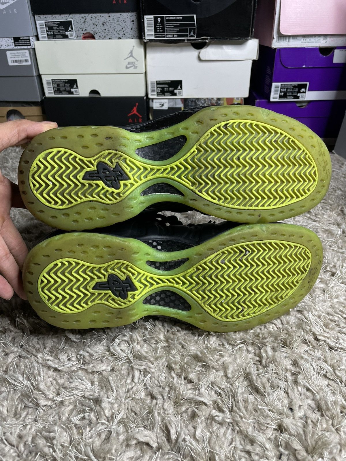 Nike Nike Air Foamposite One Black Volt Size US 11 / EU 44 - 8 Thumbnail
