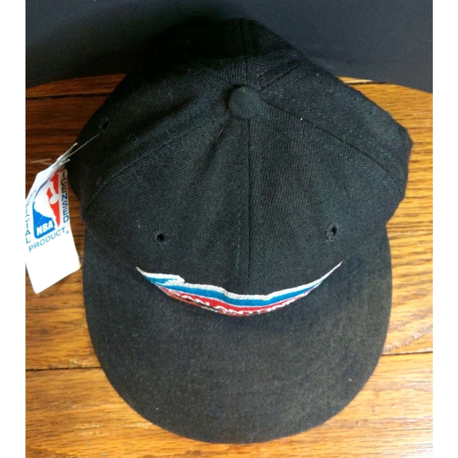 New Era Rare Vintage 90s San Antonio Spurs New Era Official NBA Hat Sz 6 7/8 NWT USA Men Wool Black Twill Baseball Cap 90s Sports Theme Mens Size ONE SIZE - 2 Thumbnail