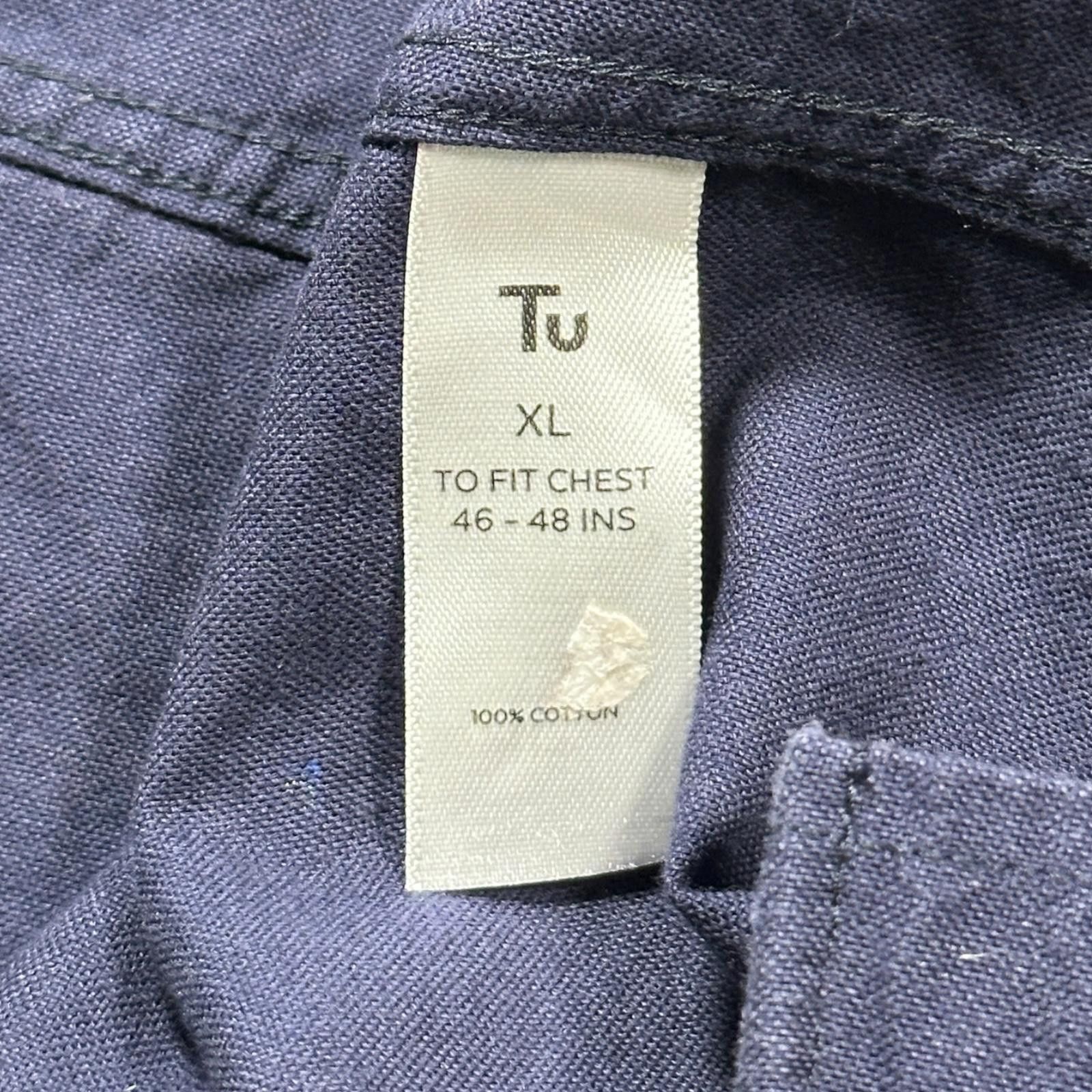 Other Tu Man Shirt Men's UK Size XL Blue Regular Fit Short Sleeve Size US XL / EU 56 / 4 - 10 Thumbnail