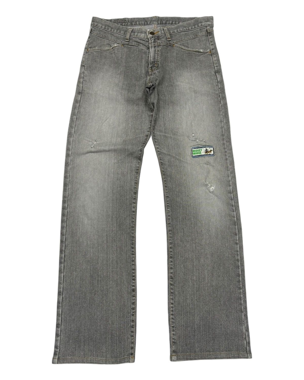 Marithe + Francois Girbaud Rare GL Heart Faded Grey Distressed Denim MFG Style Pants Size US 34 / EU 50 - 1 Thumbnail