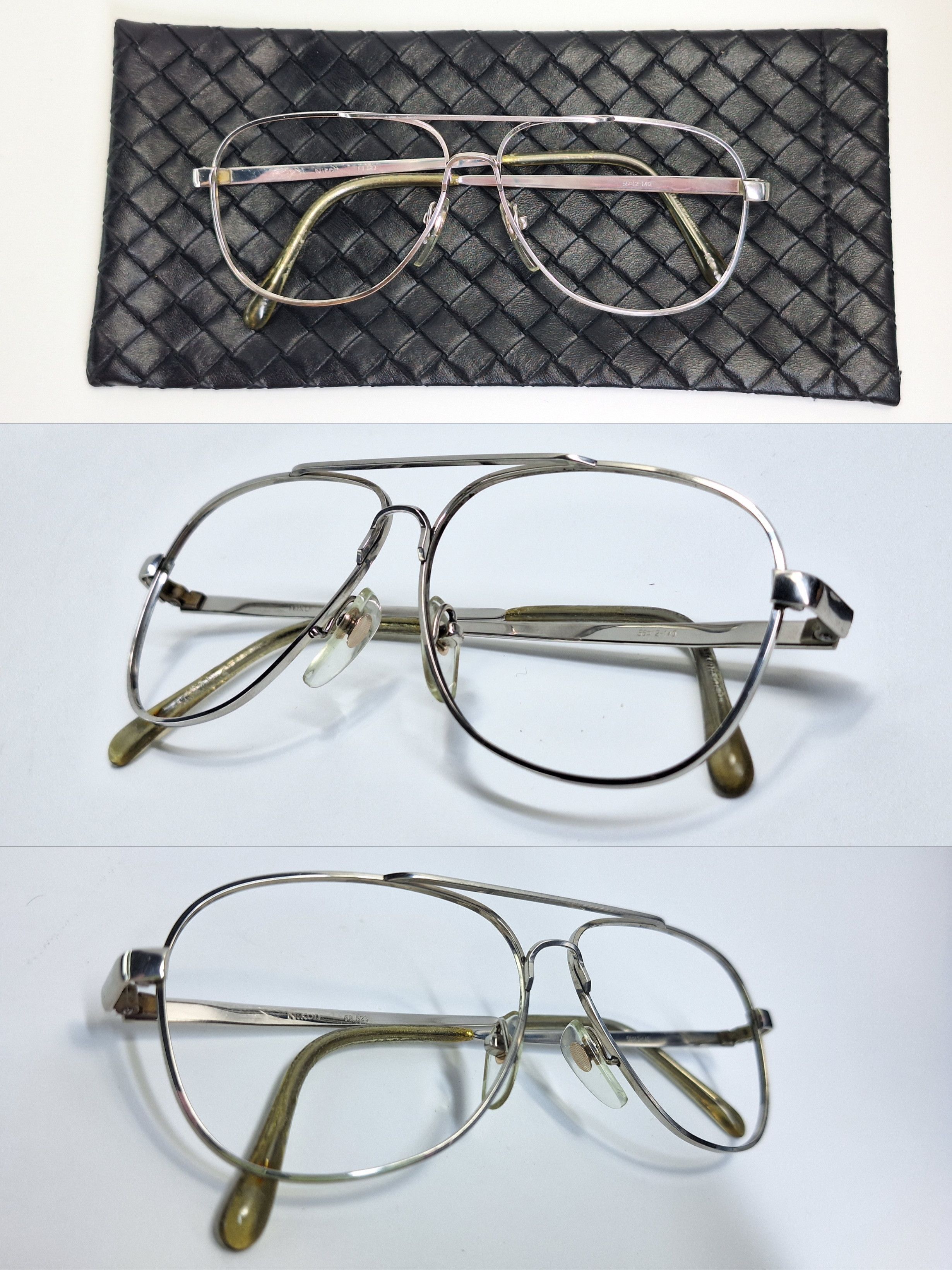 Nikon 90s Nikon FB623 Double Bridge Vintage Eyeglass Frame Size ONE SIZE - 6 Thumbnail