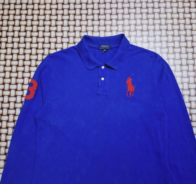 Polo Ralph Lauren × Ralph Lauren Polo Ralph Lauren Long Sleeve Big Logo Blue #3 Polos Size US XL / EU 56 / 4 - 2 Thumbnail