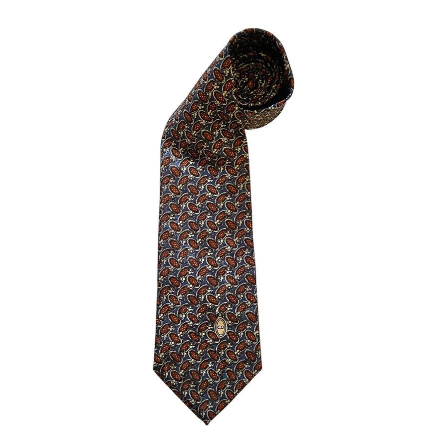 Dior × Vintage Vintage Christian Dior CD Logo Printed Jacquard Wide Tie Size ONE SIZE - 10 Thumbnail